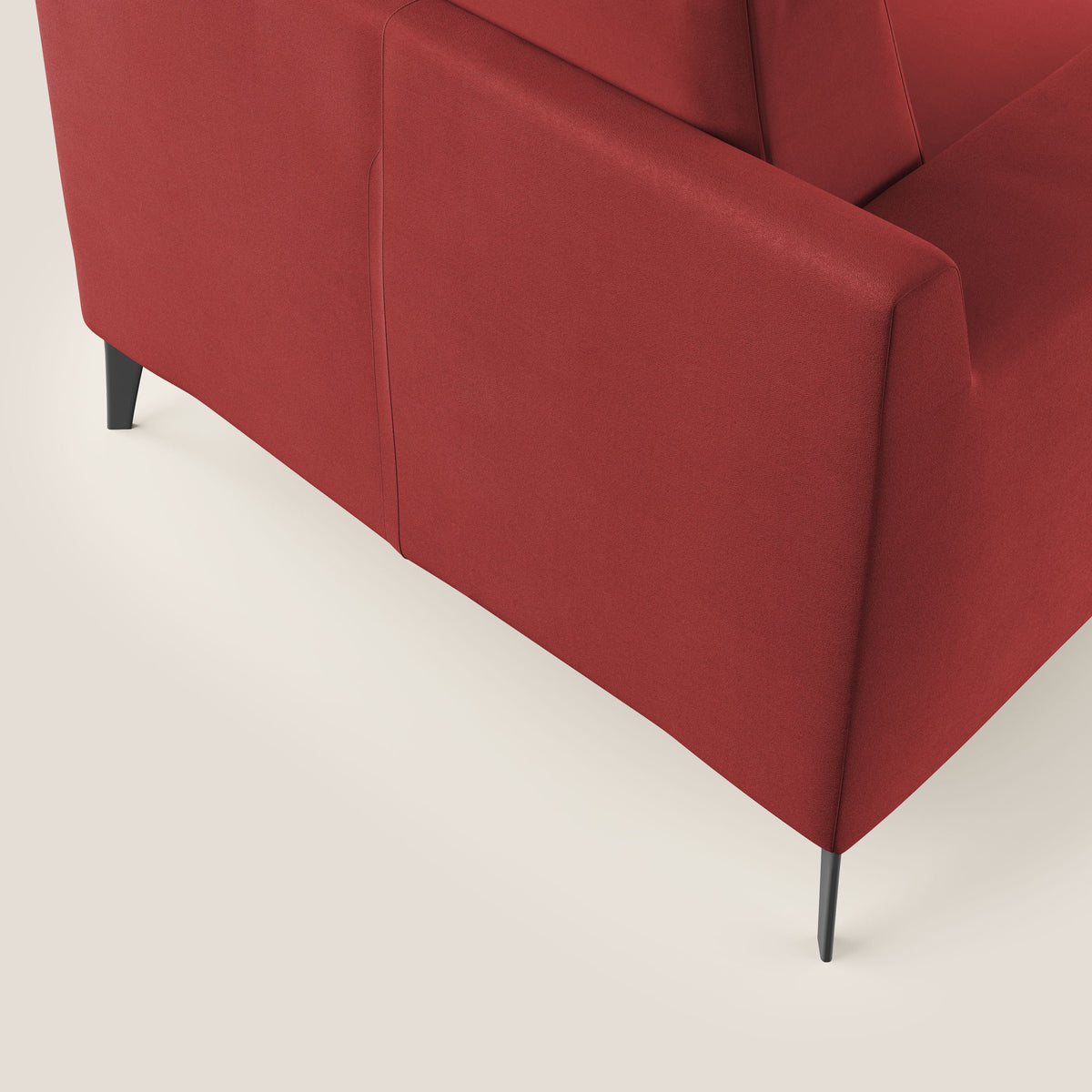 Prestige poltroncina moderna in microfibra smacchiabile T11 rosso - divitt.sbs