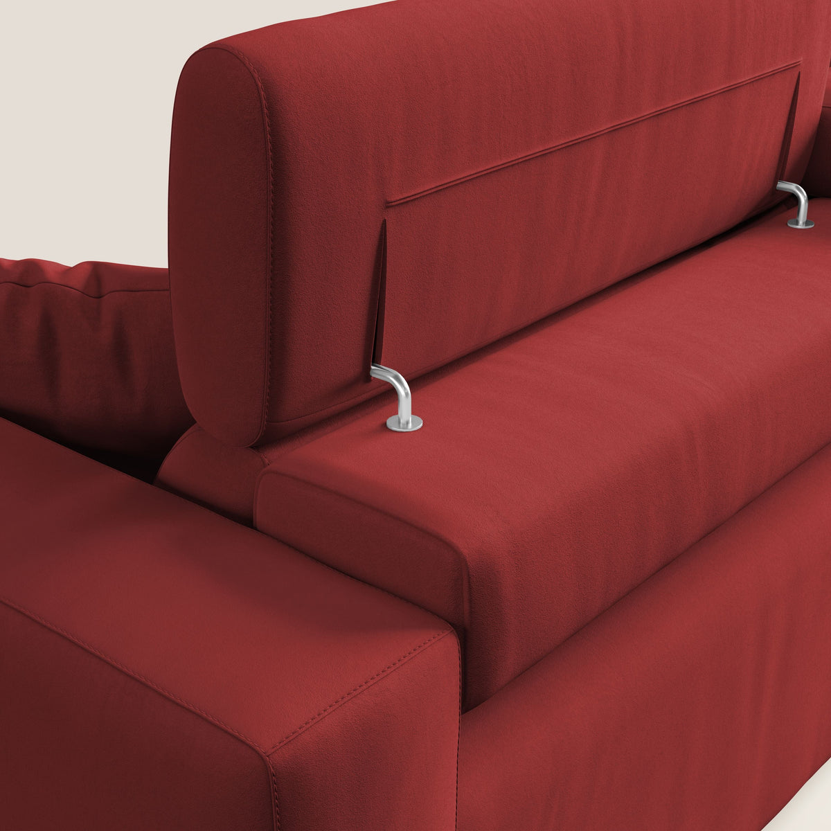 Orwell divano con seduta estraibile in microfibra smacchiabile T11 rosso - divitt.sbs