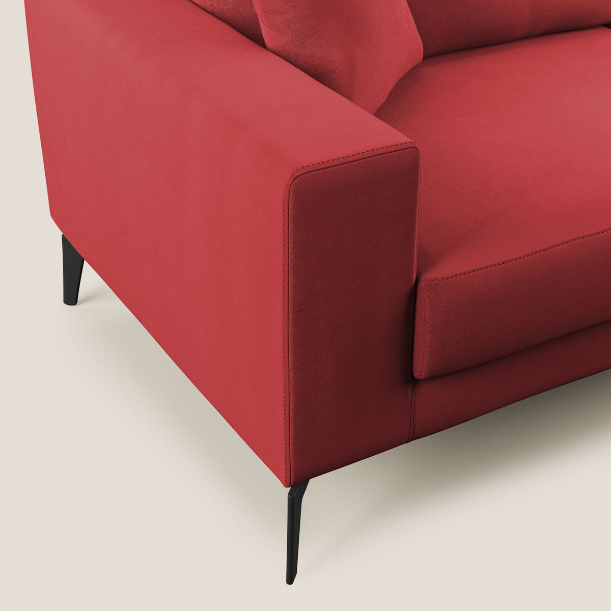Prestige divano angolare reversibile in microfibra smacchiabile T11 rosso - divitt.sbs
