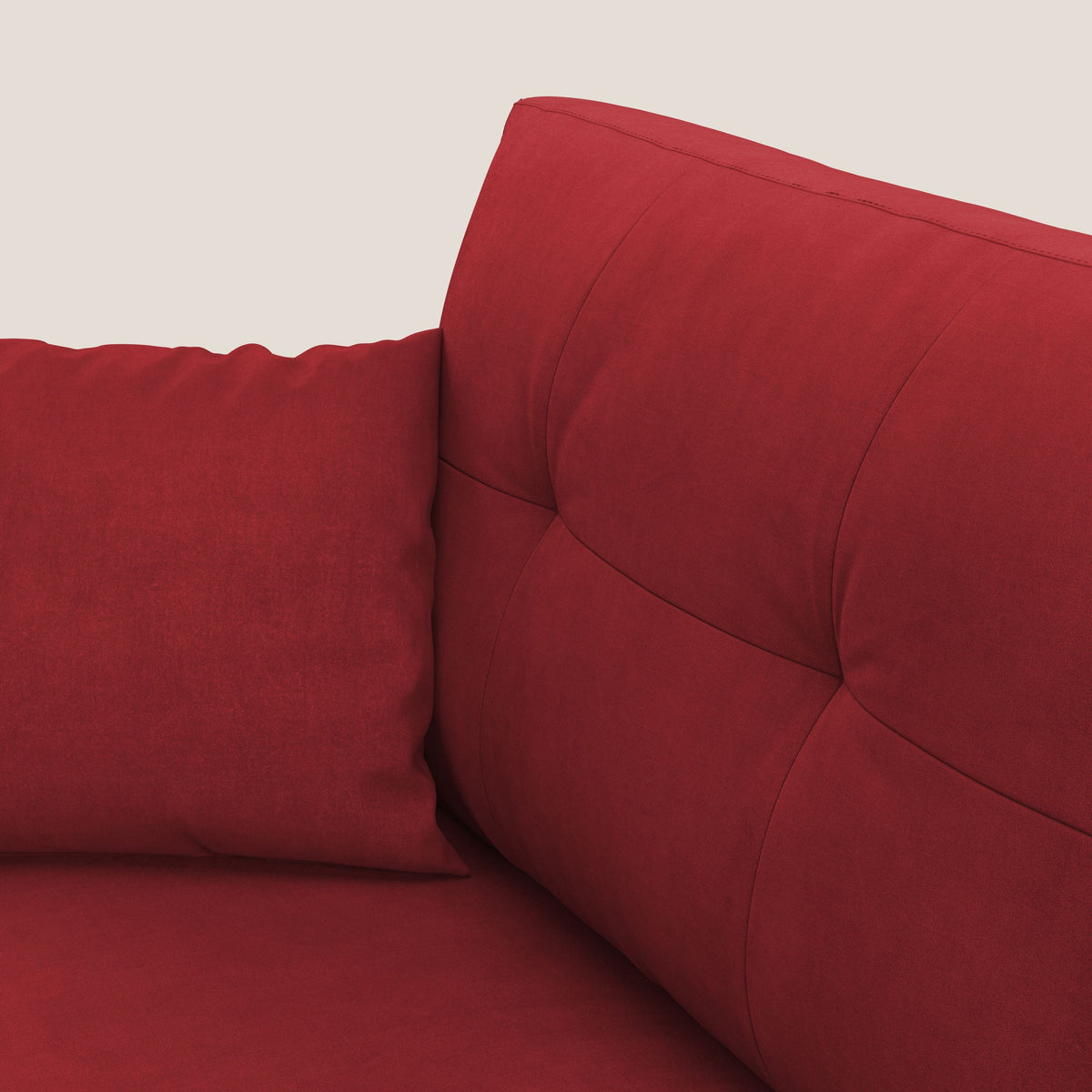 Megan divano letto angolare in microfibra smacchiabile T11 rosso - divitt.sbs