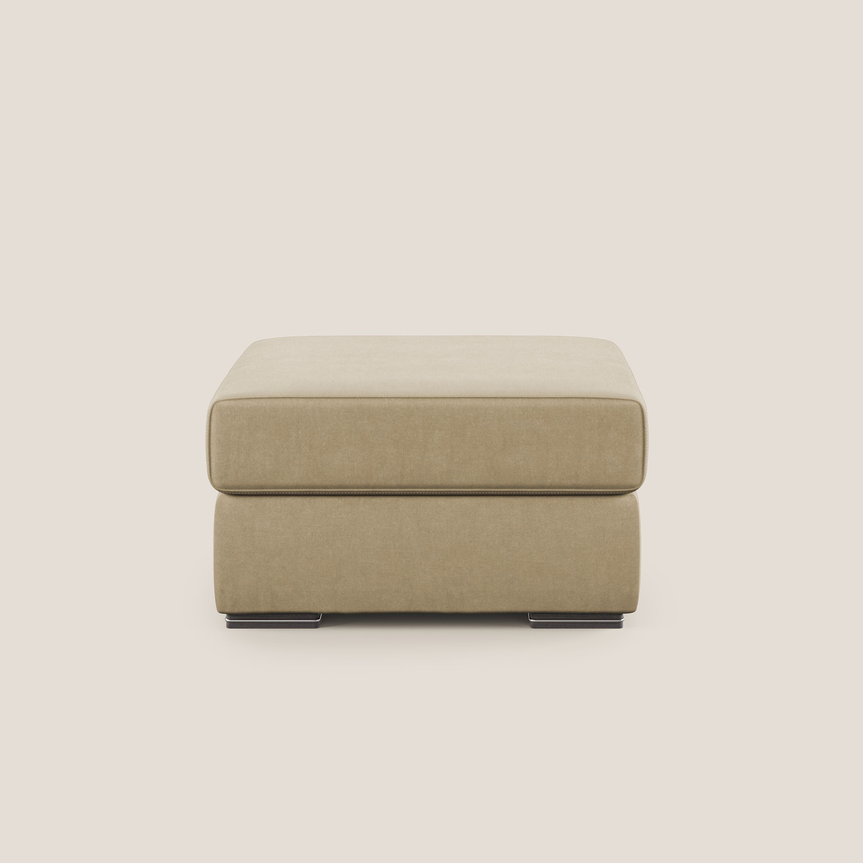 Sun pouf apribile contenitore in microfibra smacchiabile T11 beige - divitt.sbs