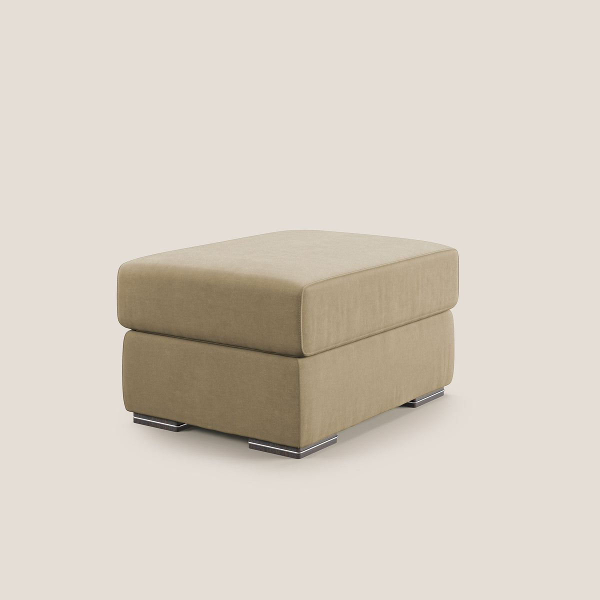 Sun pouf apribile contenitore in microfibra smacchiabile T11 beige - divitt.sbs