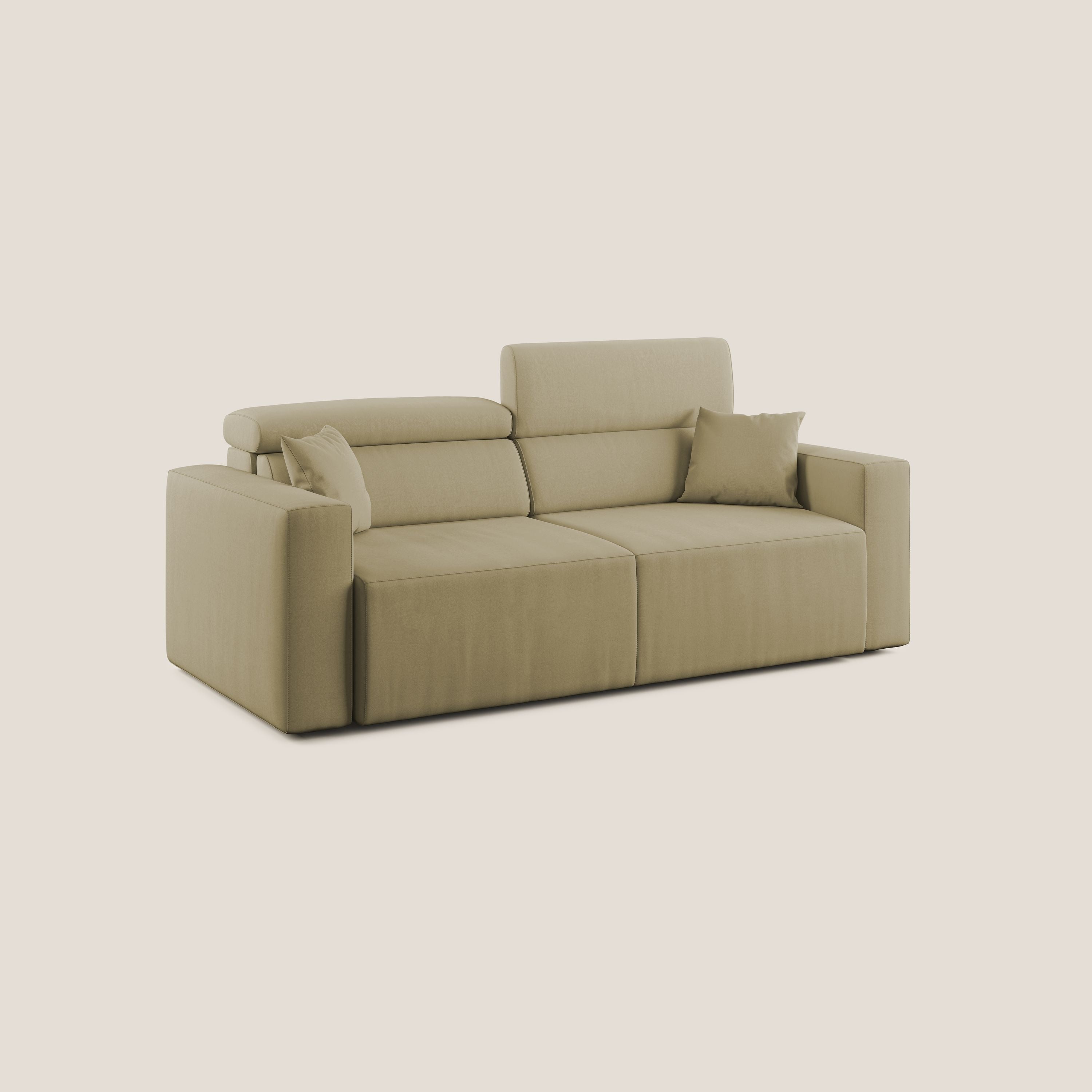 Orwell divano con seduta estraibile in microfibra smacchiabile T11 beige - divitt.sbs
