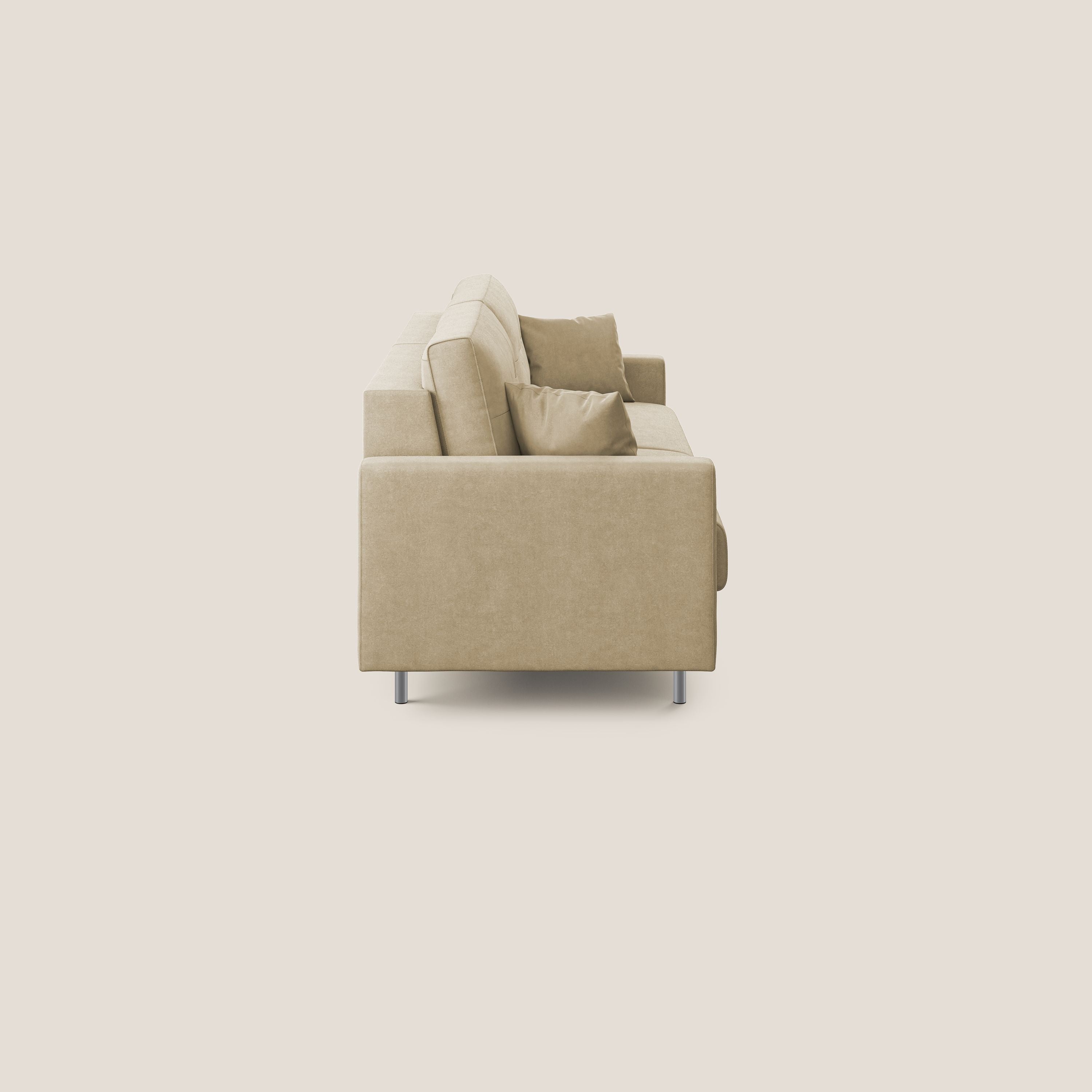 Megan divano letto matrimoniale in microfibra smacchiabile T11 beige - divitt.sbs