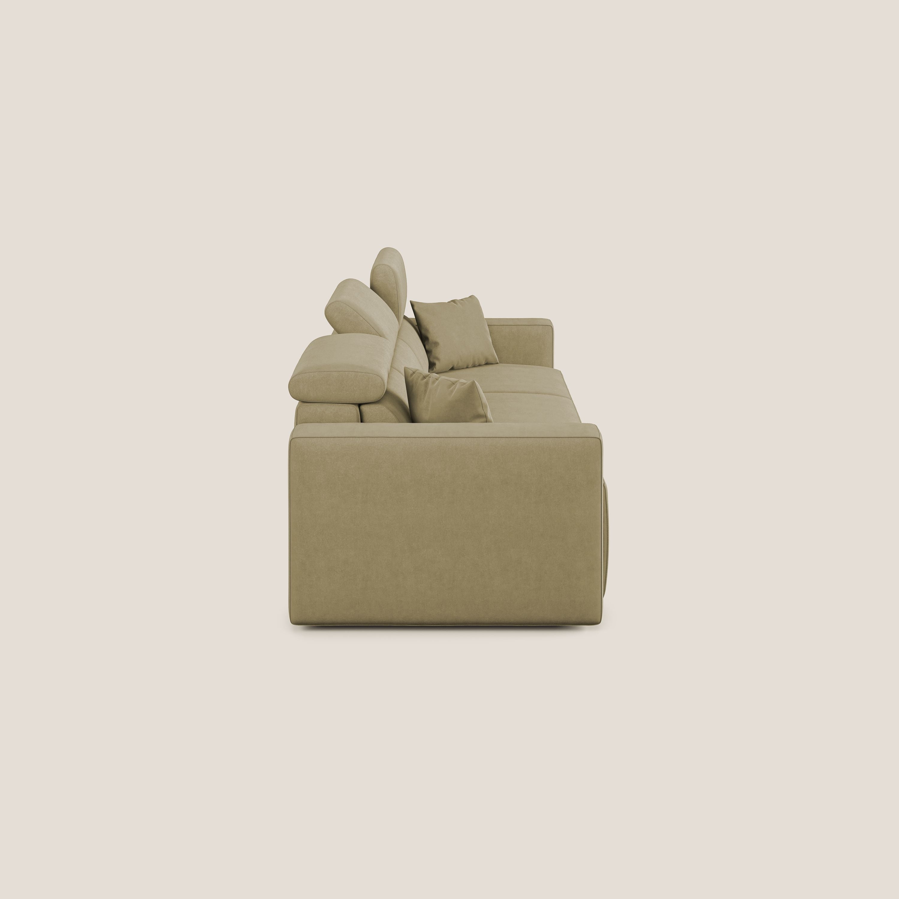Orwell divano con 3 sedute estraibili in microfibra smacchiabile T11 beige - divitt.sbs