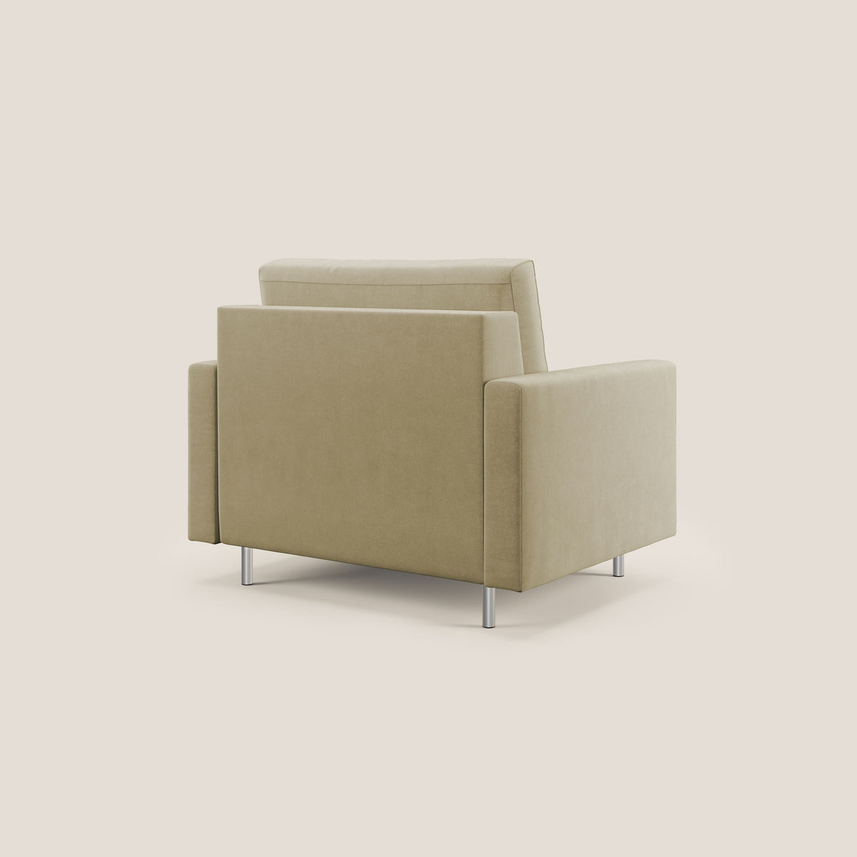 Megan poltrona letto in microfibra smacchiabile T11 beige - divitt.sbs