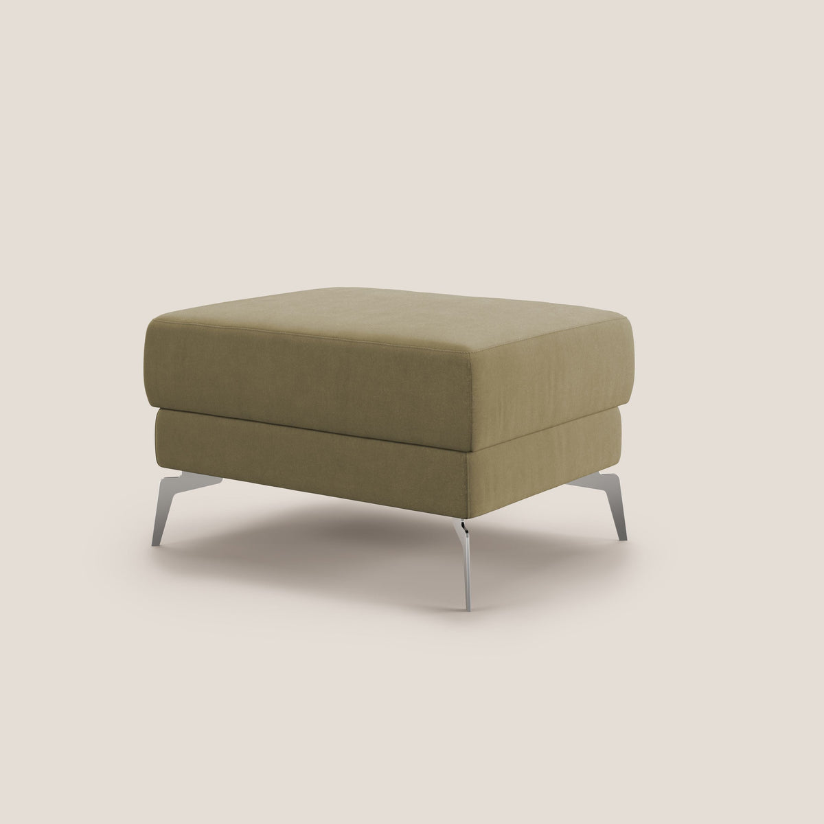 Star Pouf con piedini alti in microfibra impermeabile T11 beige - divitt.sbs