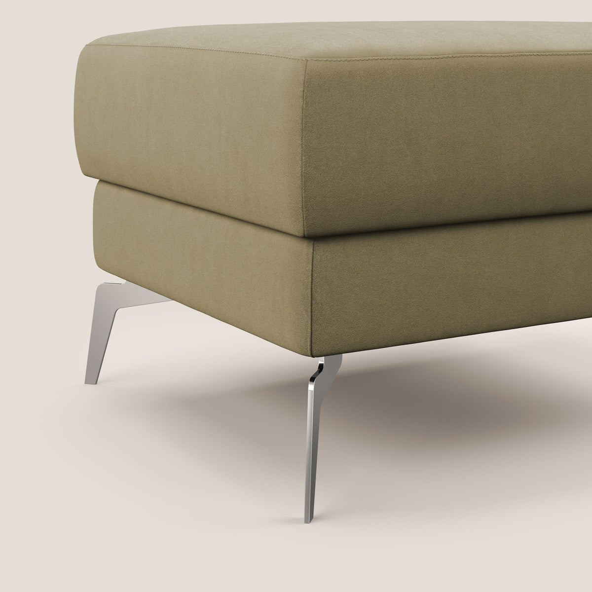 Star Pouf con piedini alti in microfibra impermeabile T11 beige - divitt.sbs