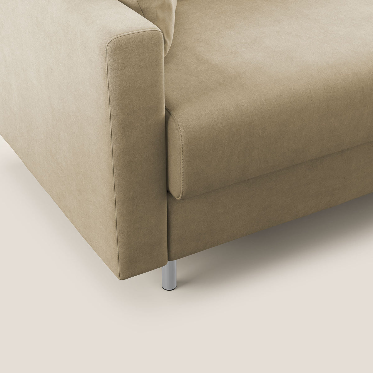 Megan divano letto angolare in microfibra smacchiabile T11 beige - divitt.sbs