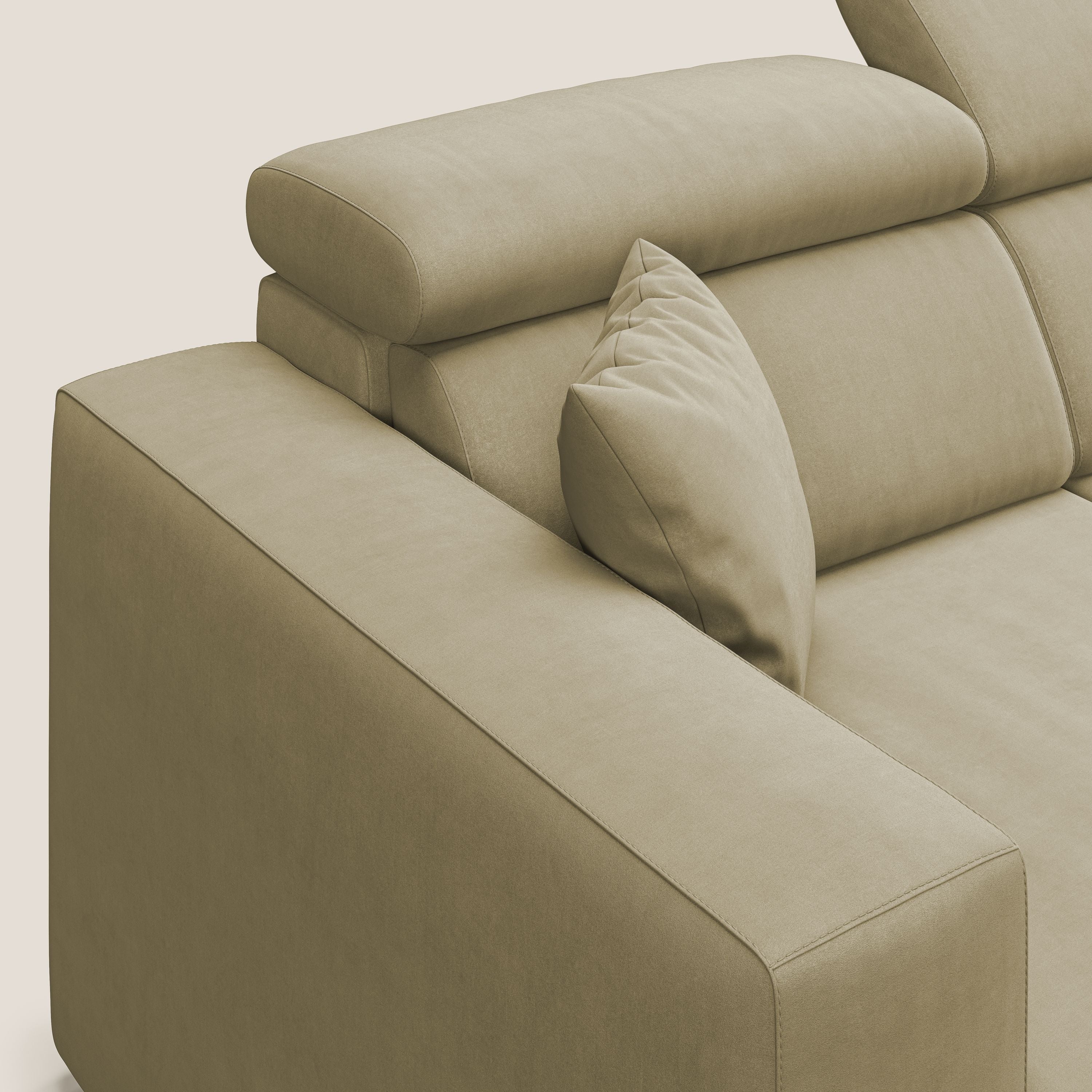 Orwell divano con 3 sedute estraibili in microfibra smacchiabile T11 beige - divitt.sbs
