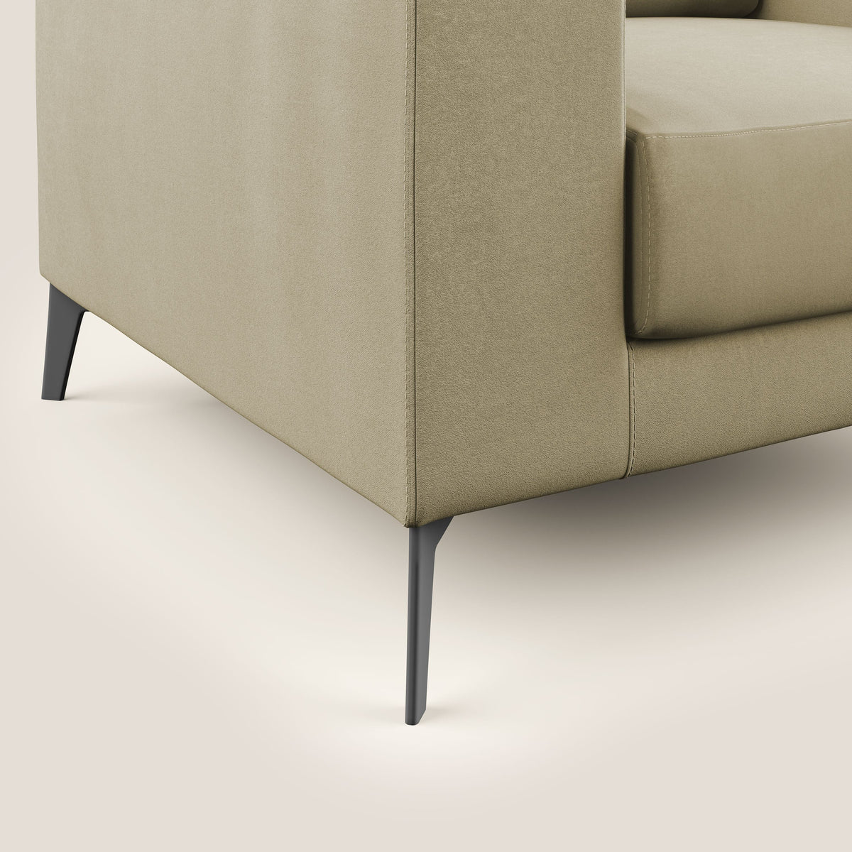Prestige poltroncina moderna in microfibra smacchiabile T11 beige - divitt.sbs