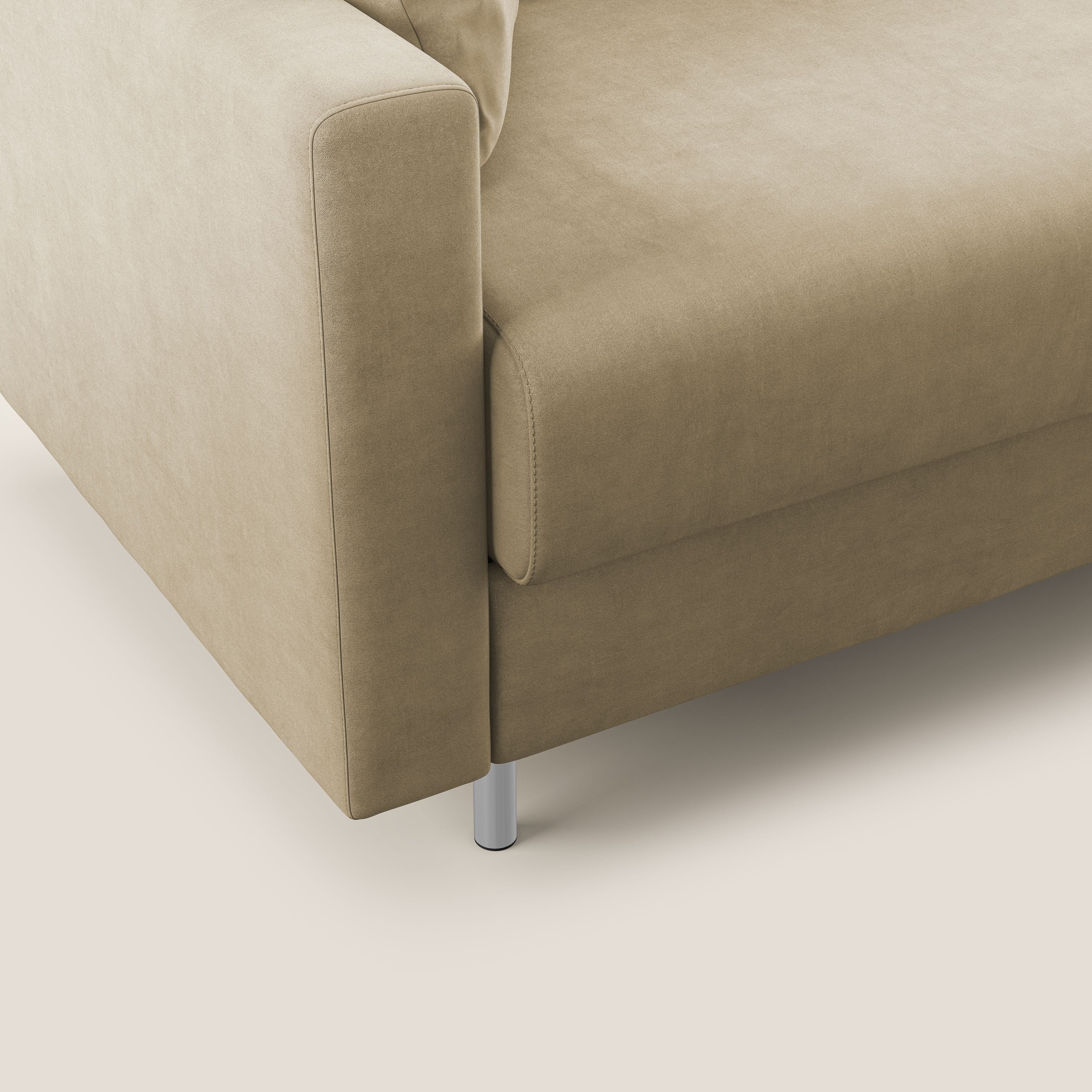 Megan divano letto matrimoniale in microfibra smacchiabile T11 beige - divitt.sbs