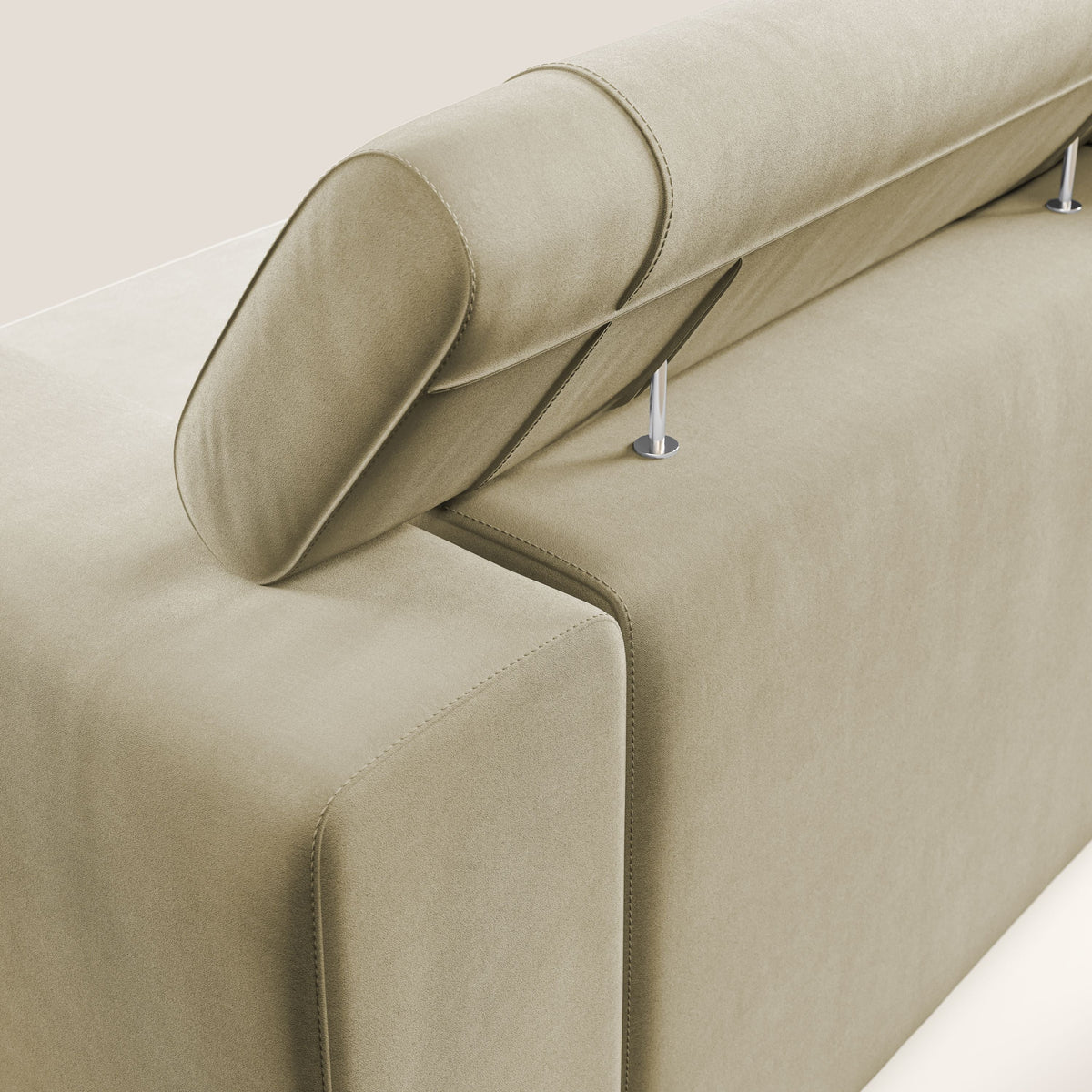 Vegas divano con poggiatesta reclinabili in microfibra smacchiabile T11 beige - divitt.sbs
