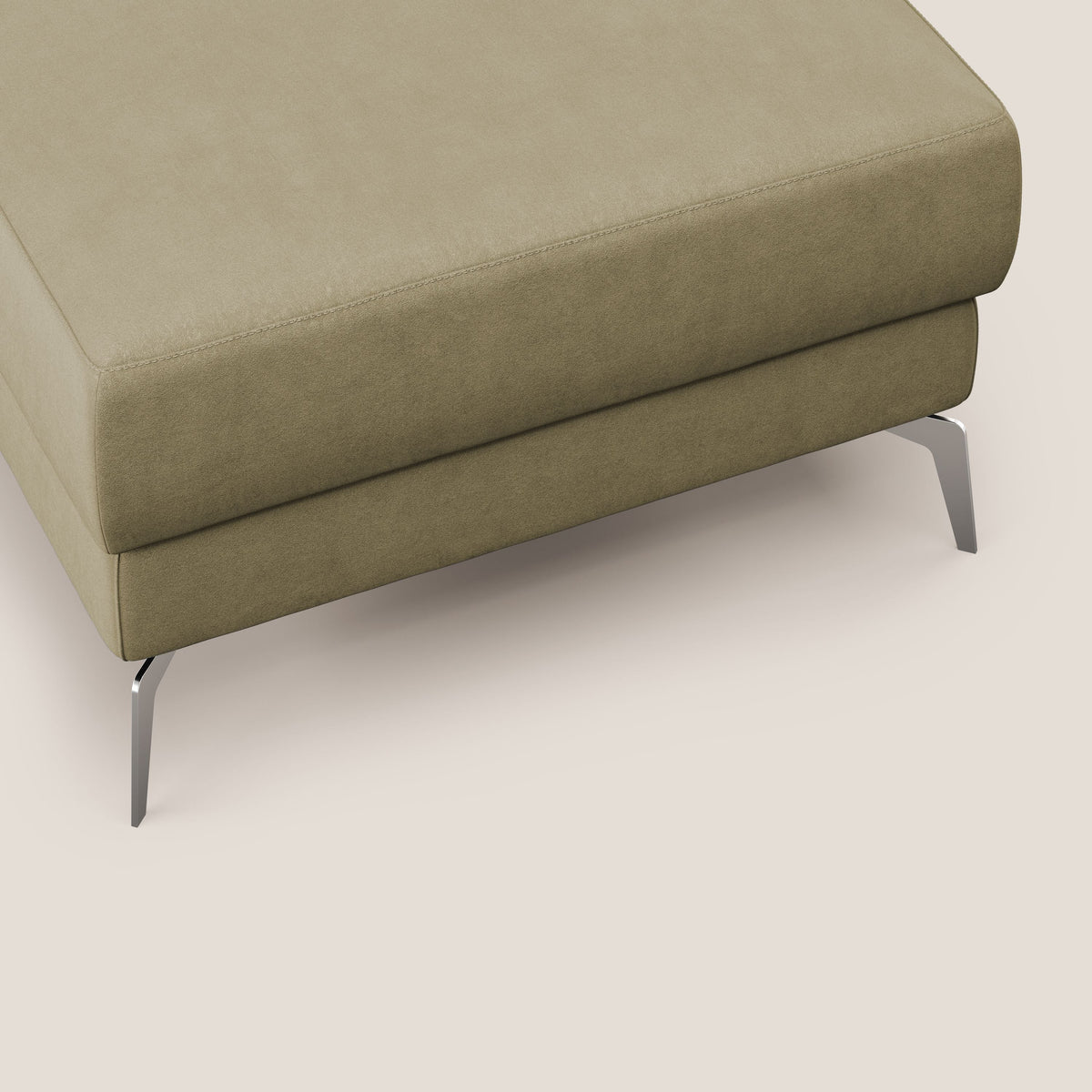 Star Pouf con piedini alti in microfibra impermeabile T11 beige - divitt.sbs