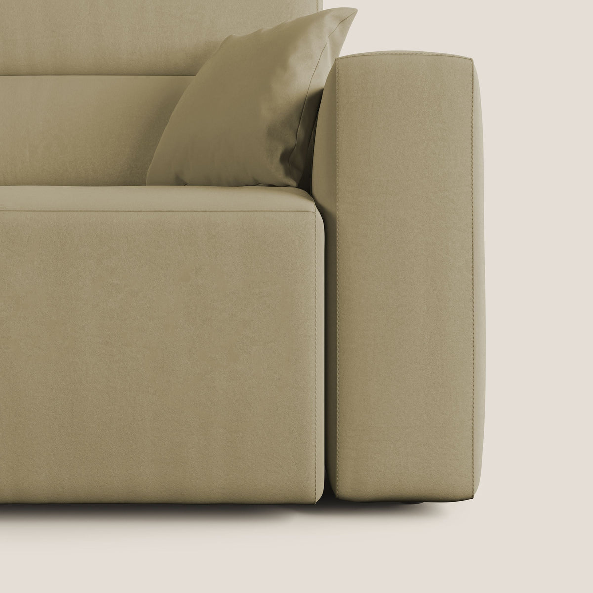 Orwell divano con seduta estraibile in microfibra smacchiabile T11 beige - divitt.sbs