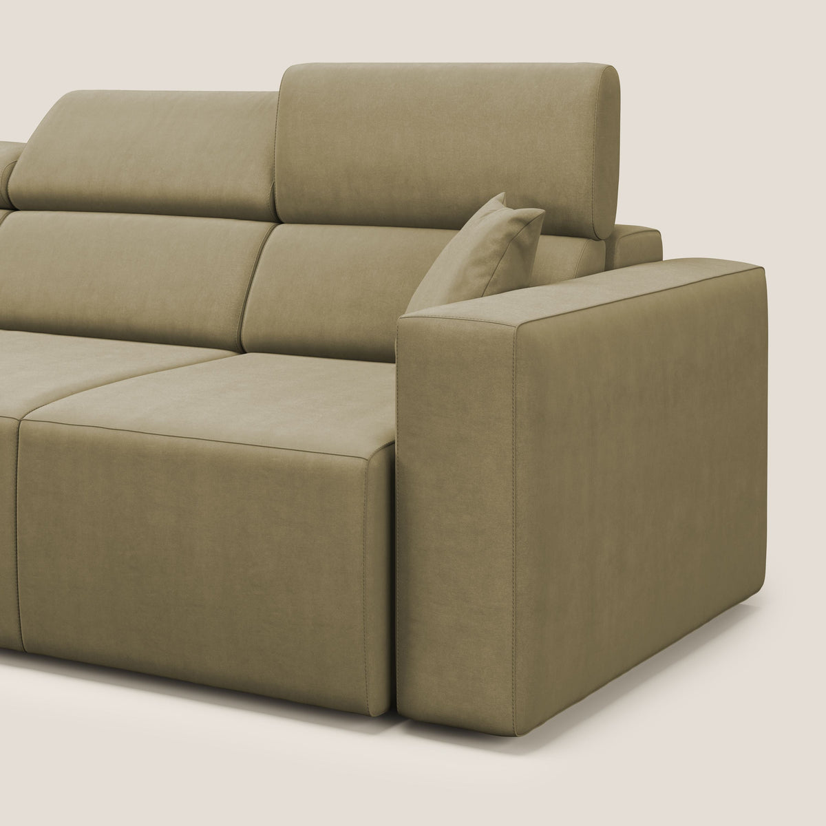 Orwell divano con 3 sedute estraibili in microfibra smacchiabile T11 beige - divitt.sbs