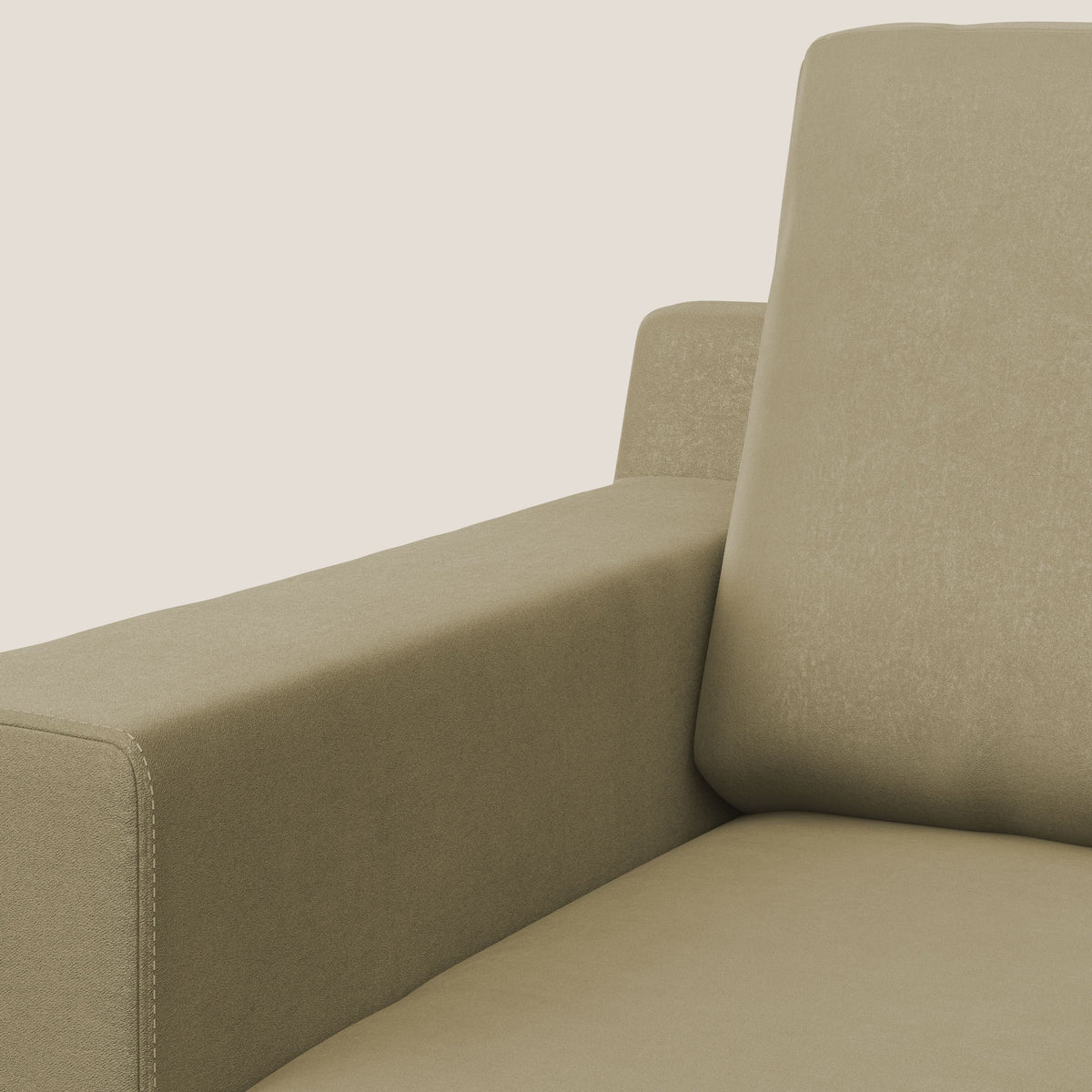 Prestige poltroncina moderna in microfibra smacchiabile T11 beige - divitt.sbs