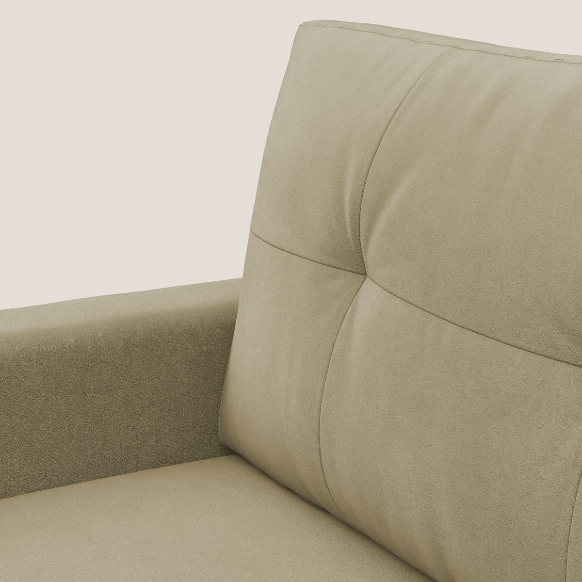 Megan poltrona letto in microfibra smacchiabile T11 beige - divitt.sbs