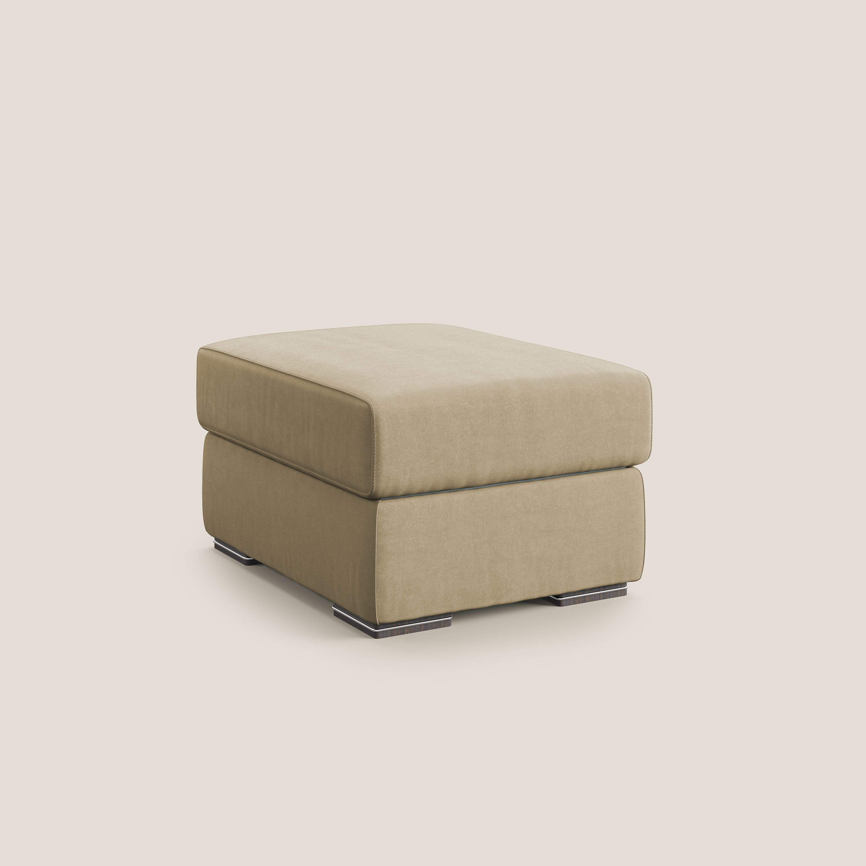 Sun pouf apribile contenitore in microfibra smacchiabile T11 beige - divitt.sbs