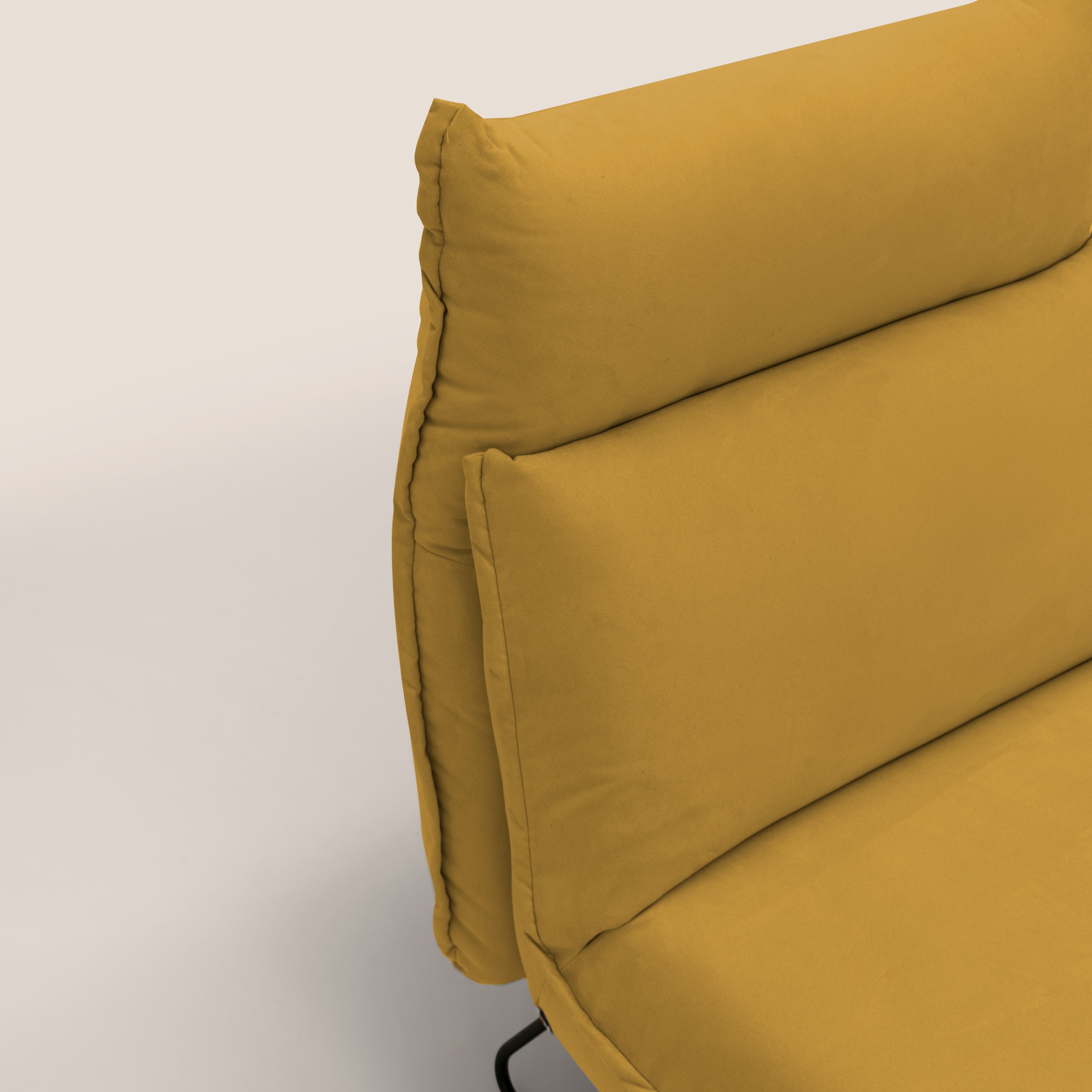 Tessa Poltroncina dal design moderno in morbida microfibra smacchiabile T11 giallo - divitt.sbs