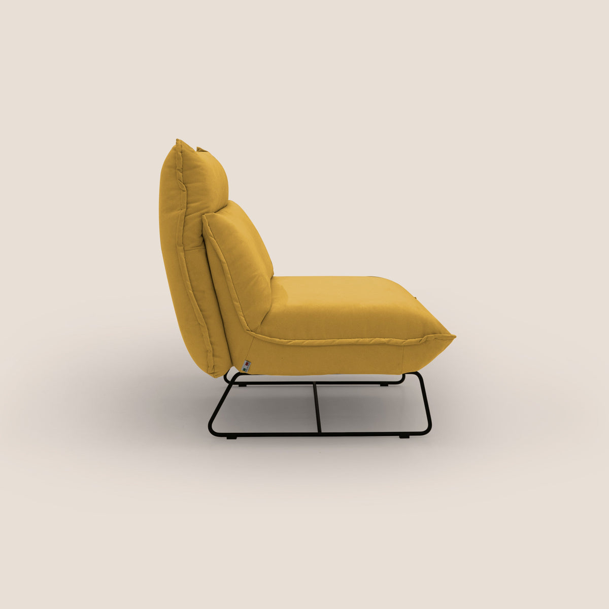 Tessa Poltroncina dal design moderno in morbida microfibra smacchiabile T11 giallo - divitt.sbs