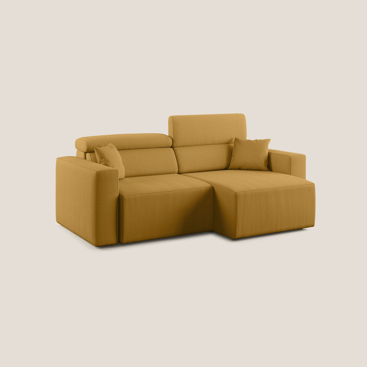 Orwell divano con seduta estraibile in microfibra smacchiabile T11 giallo - divitt.sbs