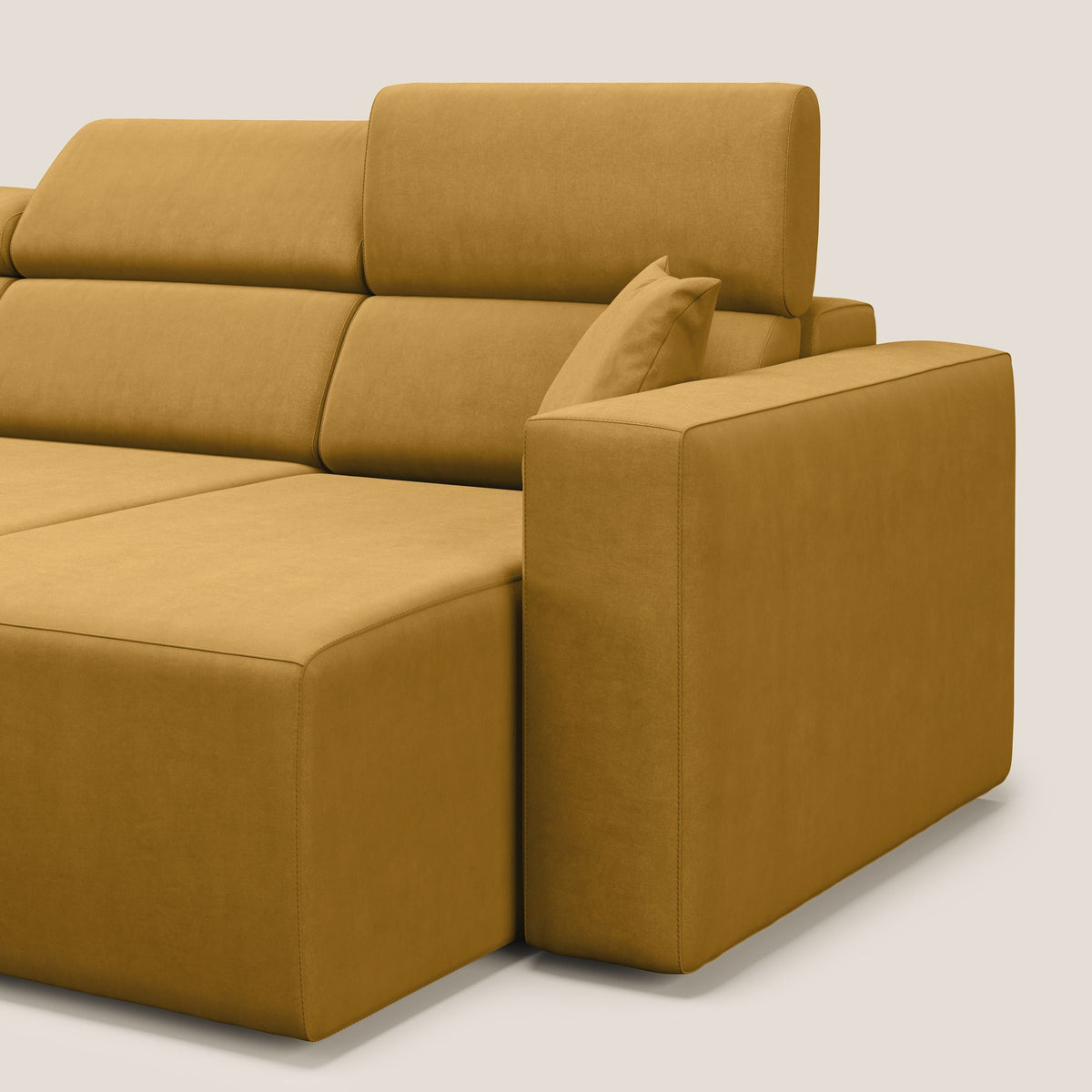 Orwell divano con 3 sedute estraibili in microfibra smacchiabile T11 giallo - divitt.sbs