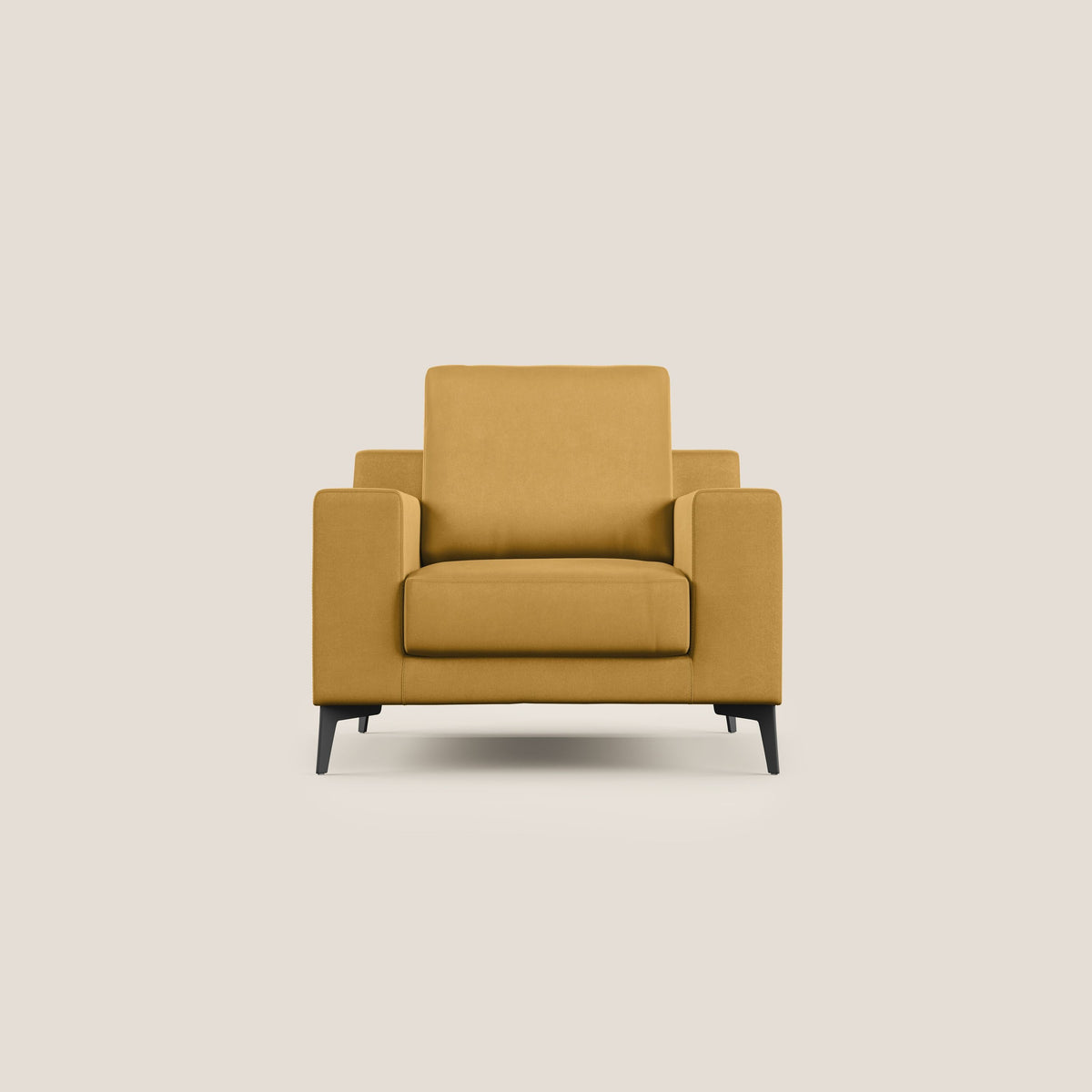 Prestige poltroncina moderna in microfibra smacchiabile T11 giallo - divitt.sbs
