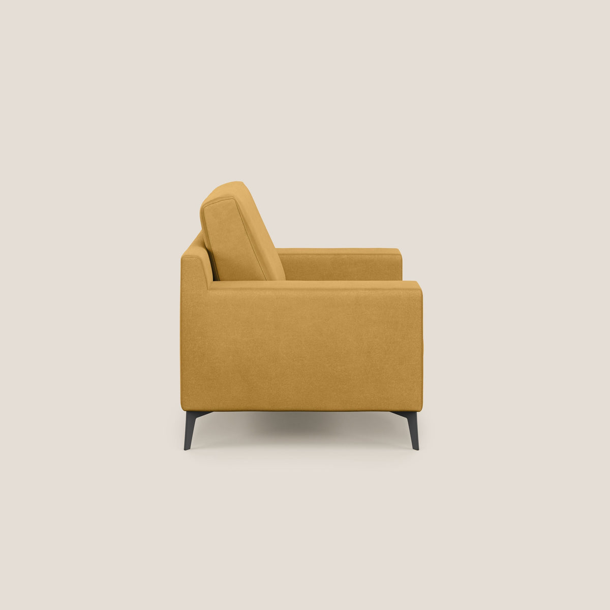 Prestige poltroncina moderna in microfibra smacchiabile T11 giallo - divitt.sbs