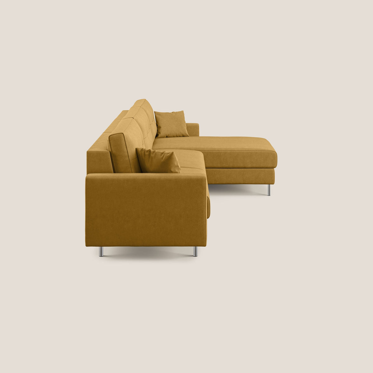 Megan divano letto angolare in microfibra smacchiabile T11 giallo - divitt.sbs
