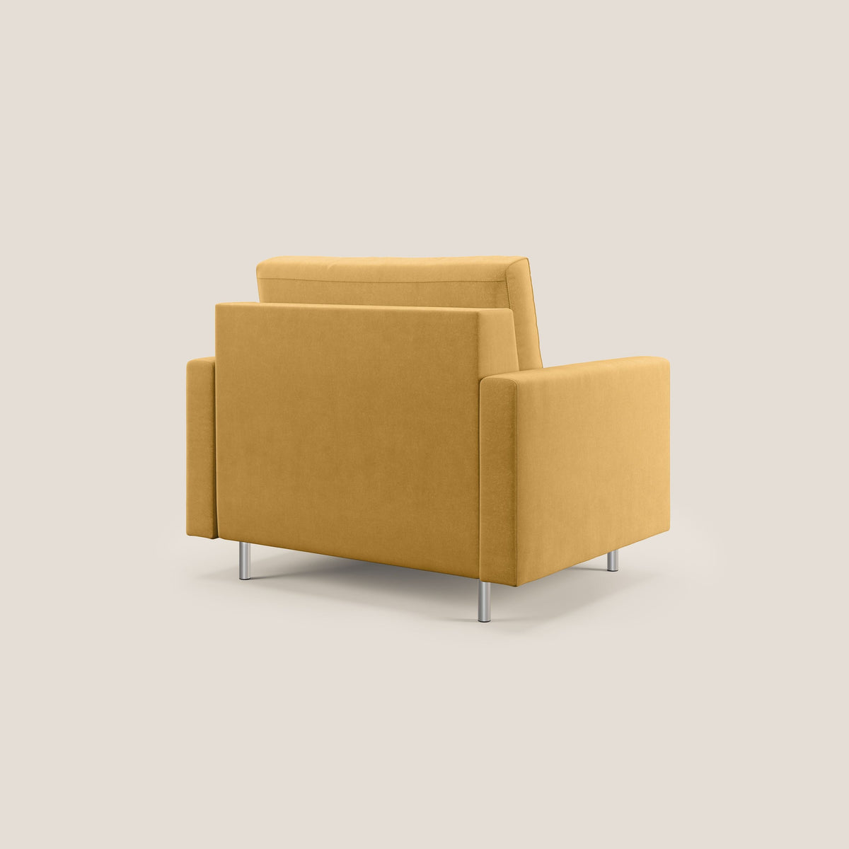 Megan poltrona letto in microfibra smacchiabile T11 giallo - divitt.sbs