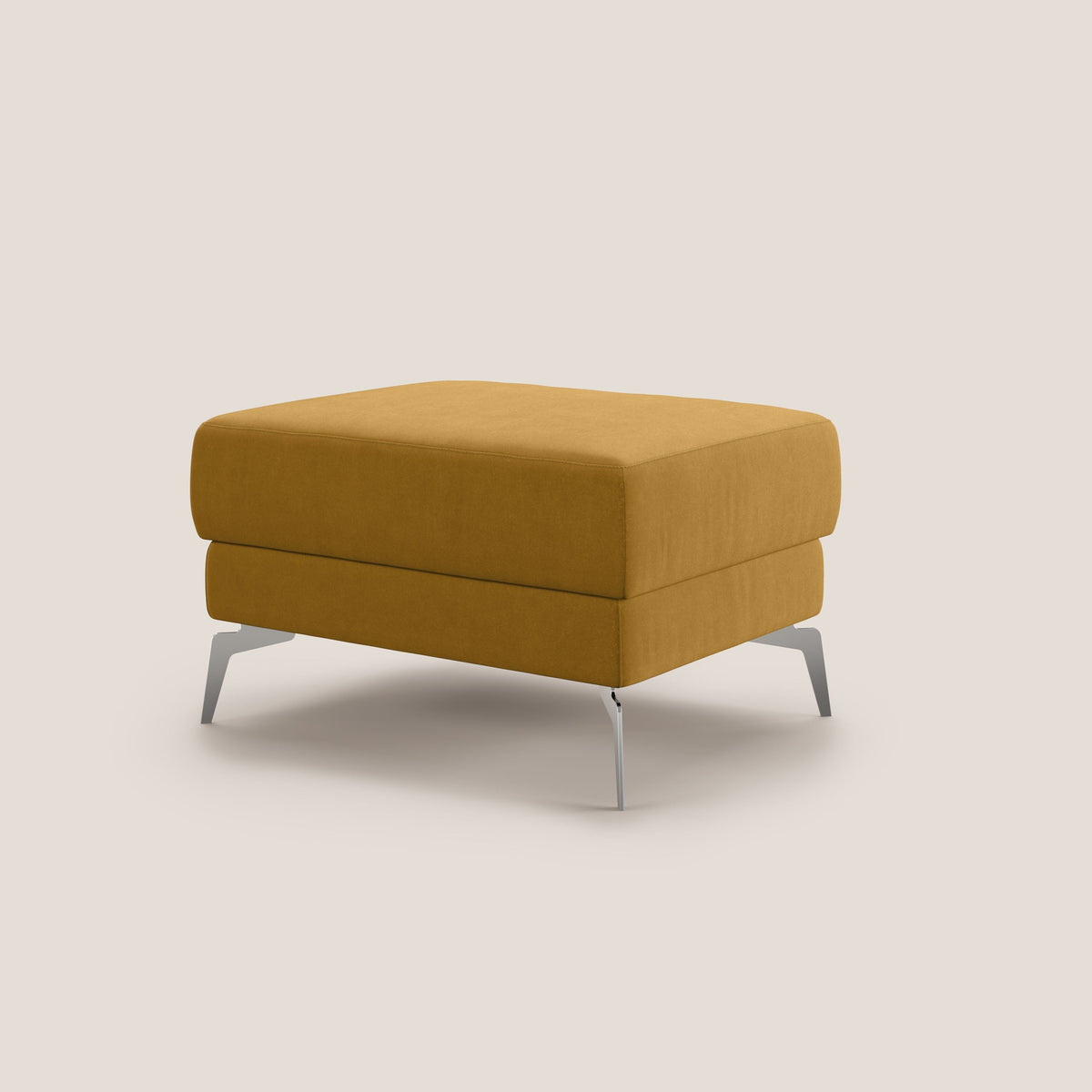 Star Pouf con piedini alti in microfibra impermeabile T11 giallo - divitt.sbs