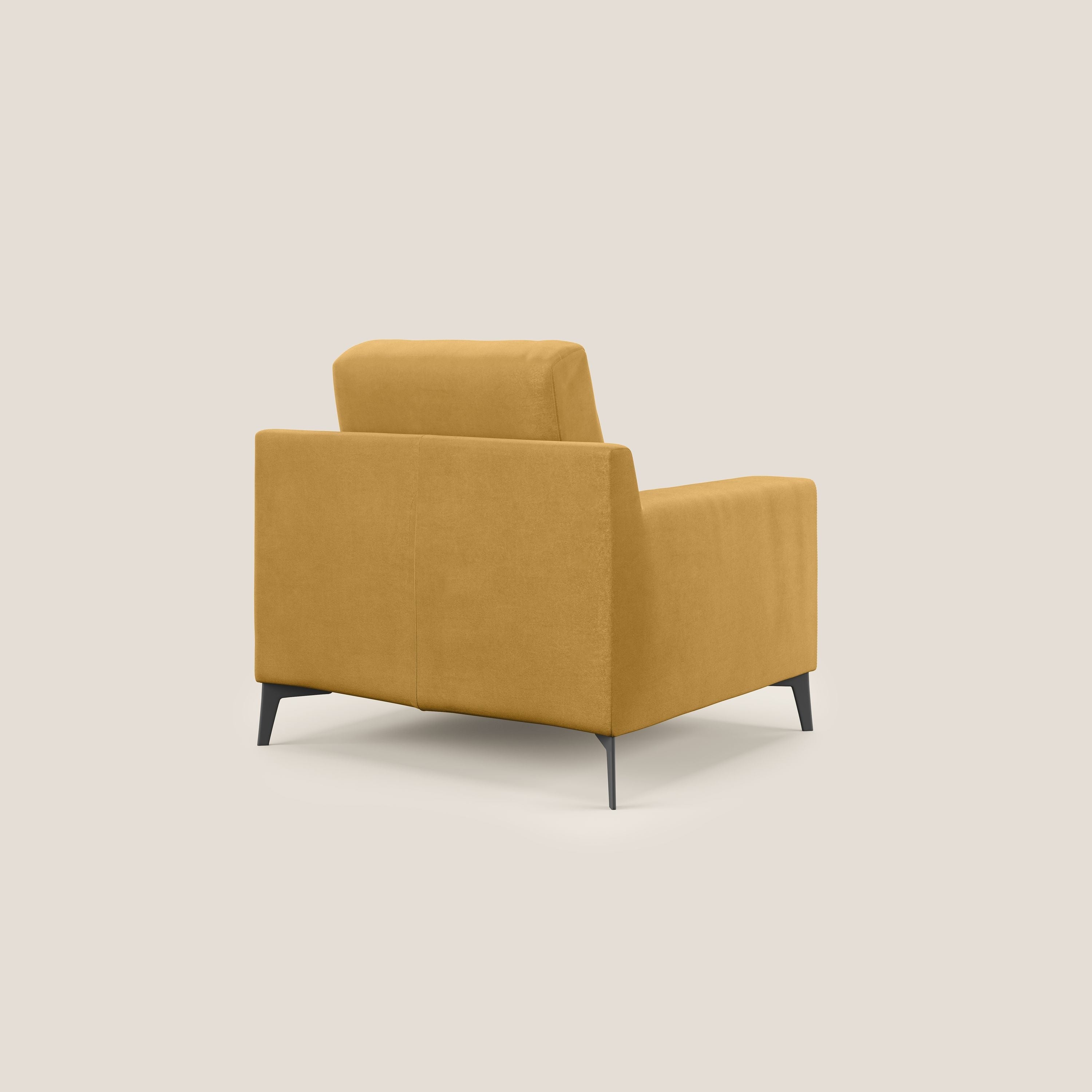 Prestige poltroncina moderna in microfibra smacchiabile T11 giallo - divitt.sbs