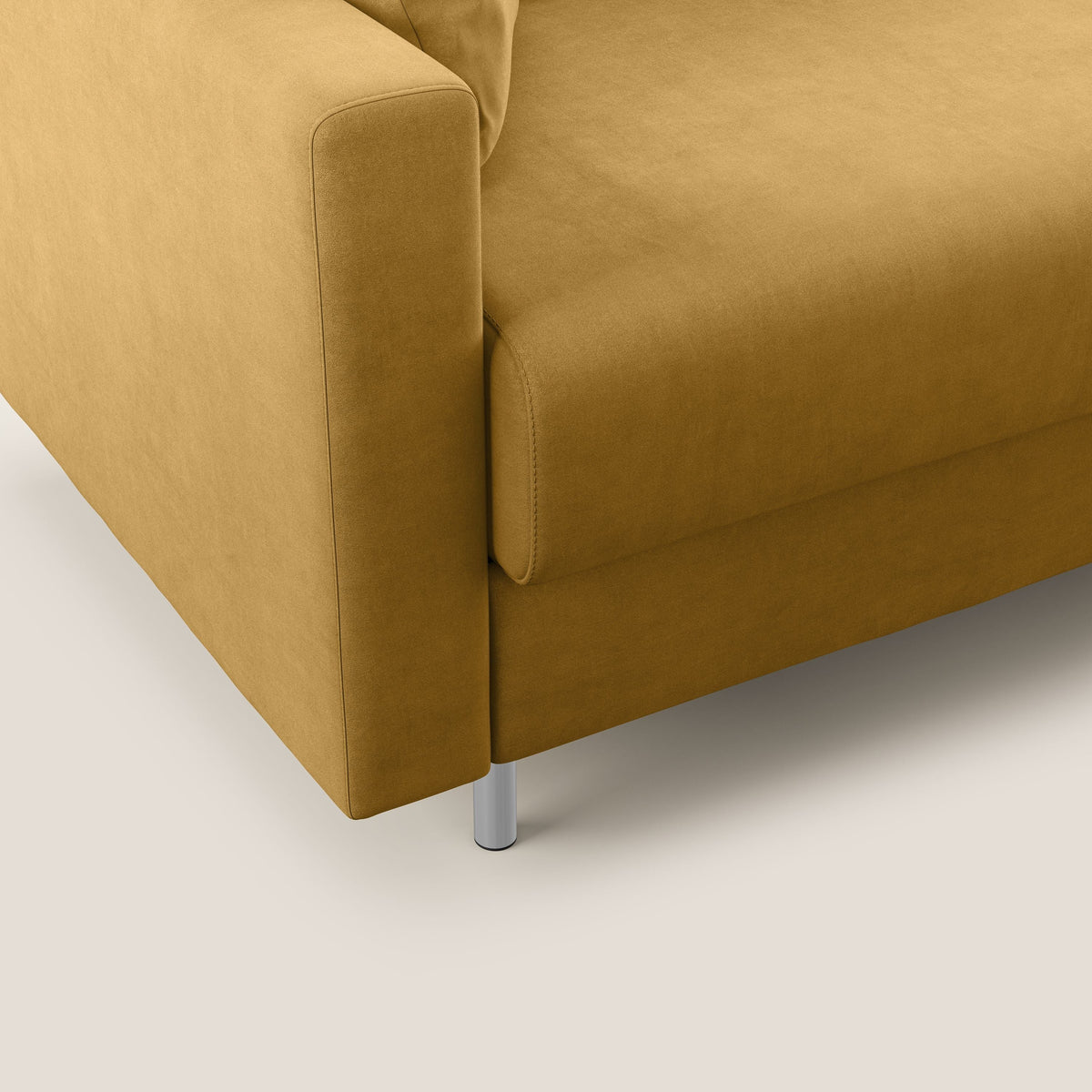 Megan divano letto angolare in microfibra smacchiabile T11 giallo - divitt.sbs