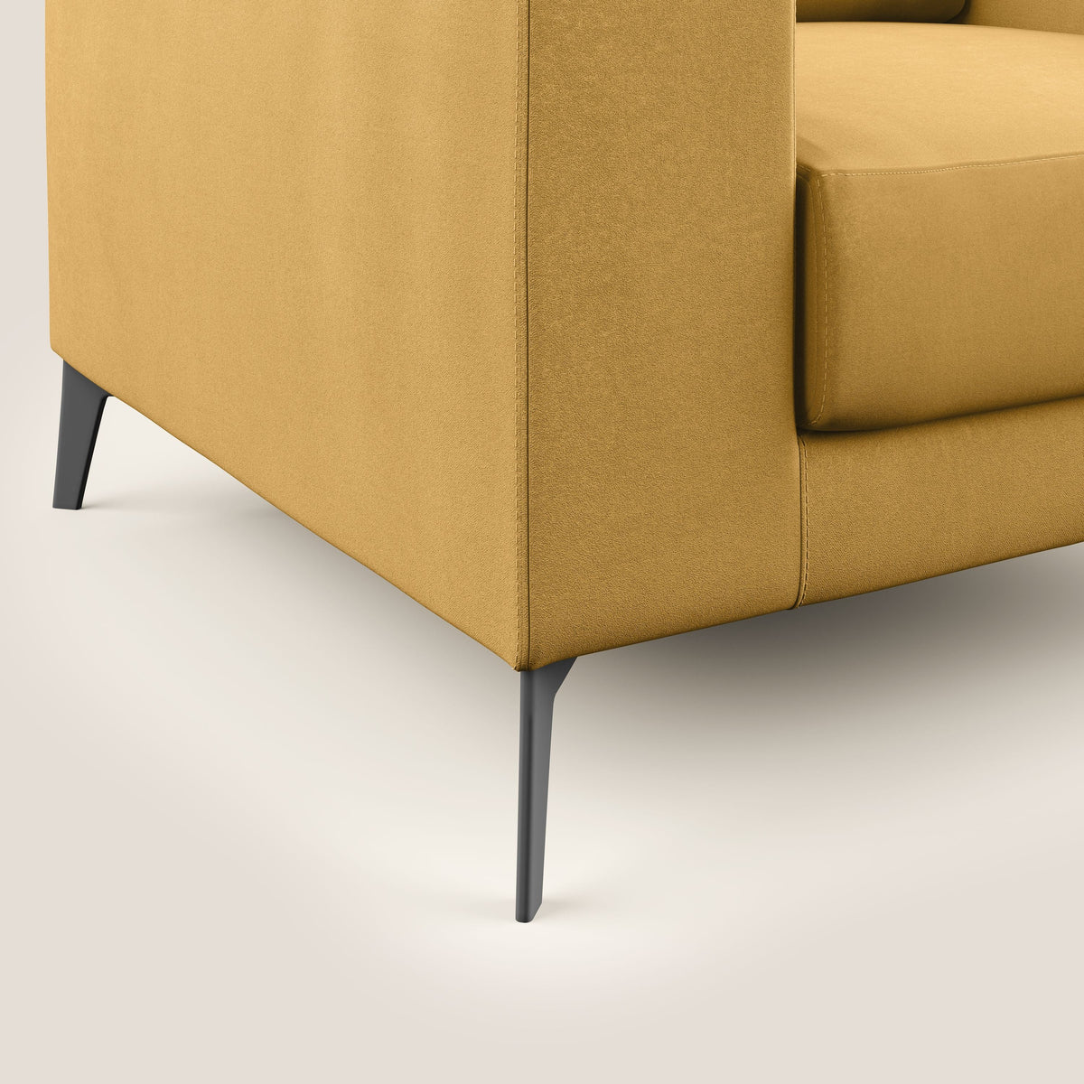 Prestige poltroncina moderna in microfibra smacchiabile T11 giallo - divitt.sbs