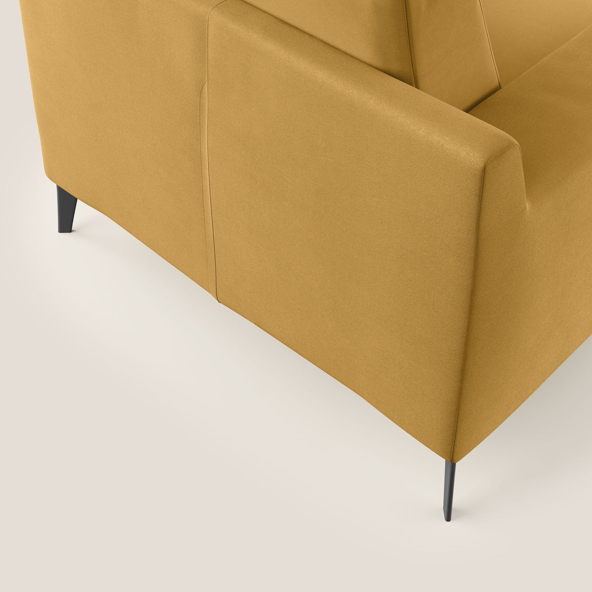 Prestige poltroncina moderna in microfibra smacchiabile T11 giallo - divitt.sbs