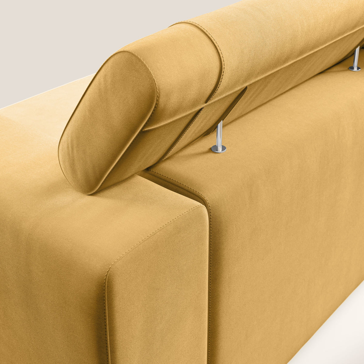 Vegas divano con poggiatesta reclinabili in microfibra smacchiabile T11 giallo - divitt.sbs