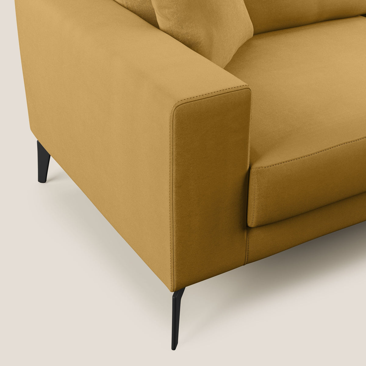 Prestige divano angolare reversibile in microfibra smacchiabile T11 giallo - divitt.sbs
