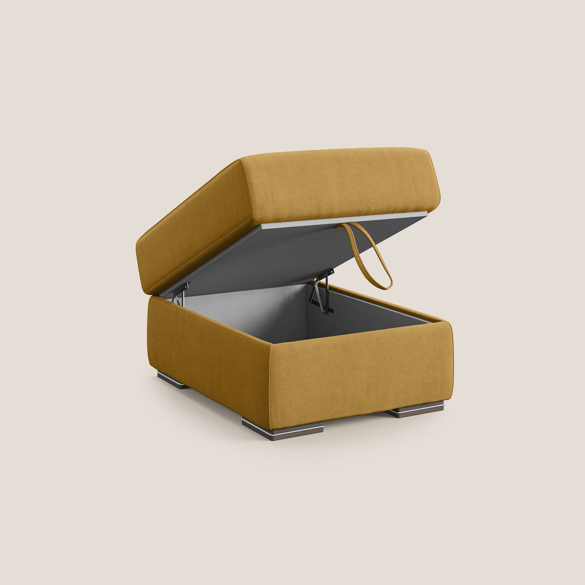 Sun pouf apribile contenitore in microfibra smacchiabile T11 giallo - divitt.sbs
