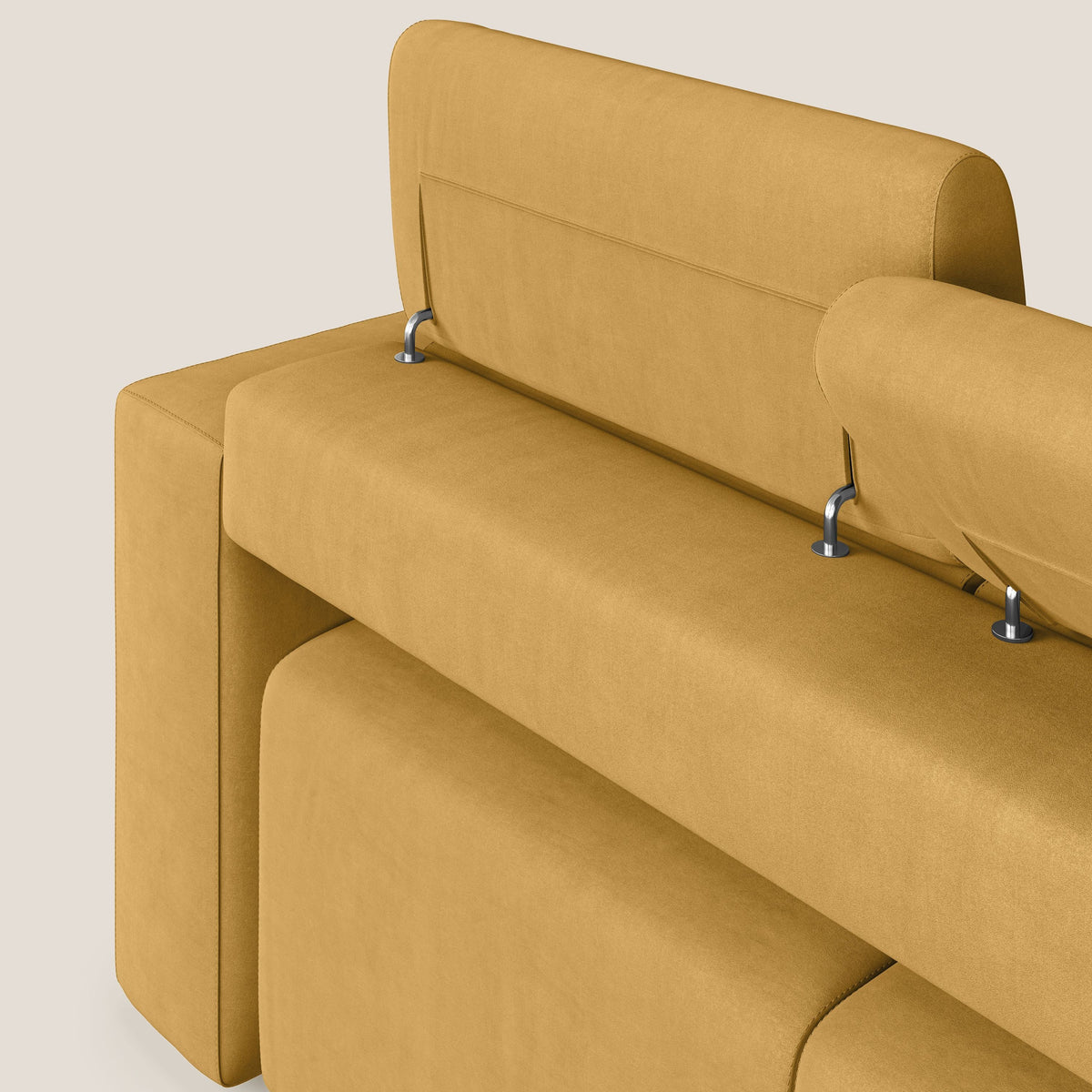 Orwell divano con 3 sedute estraibili in microfibra smacchiabile T11 giallo - divitt.sbs