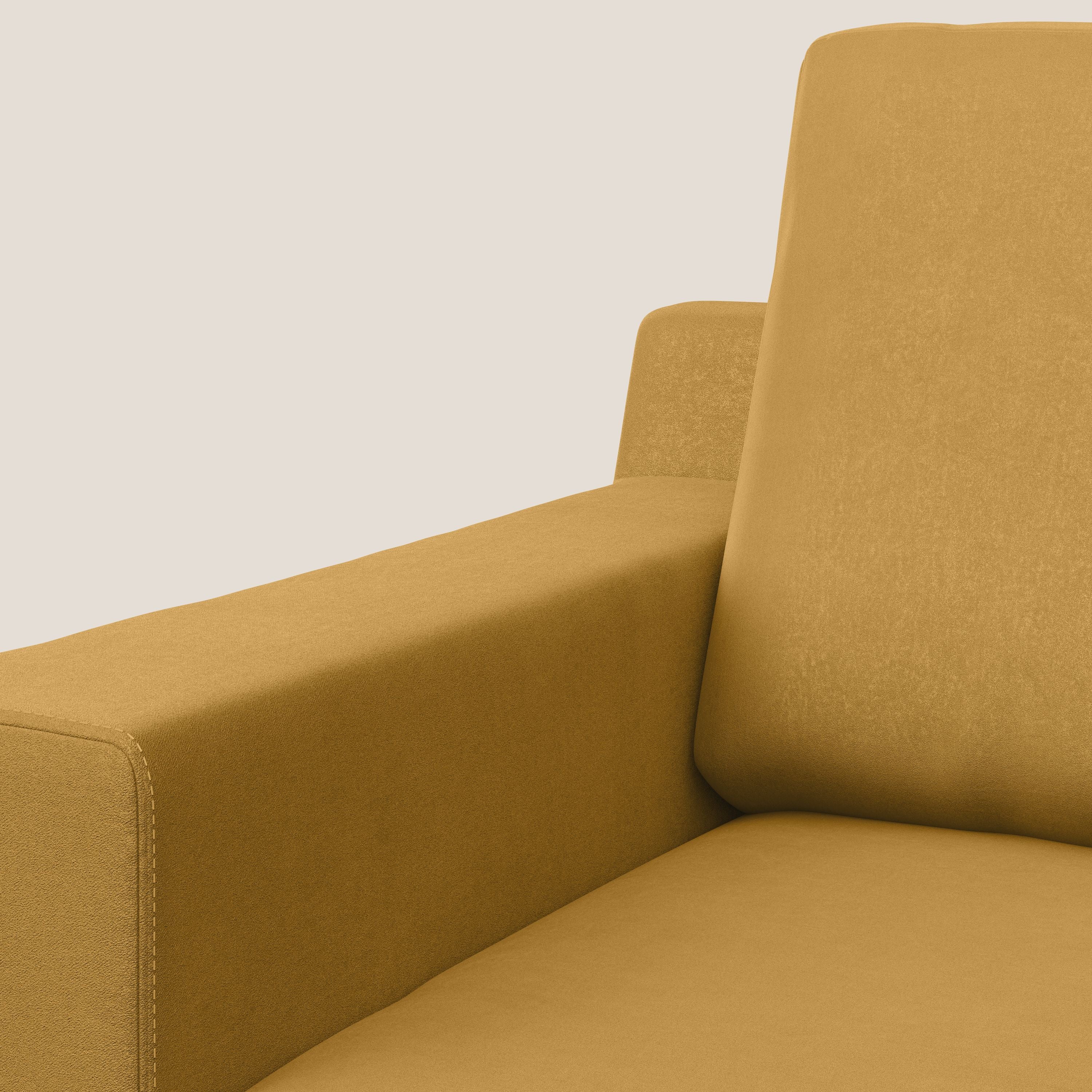 Prestige poltroncina moderna in microfibra smacchiabile T11 giallo - divitt.sbs