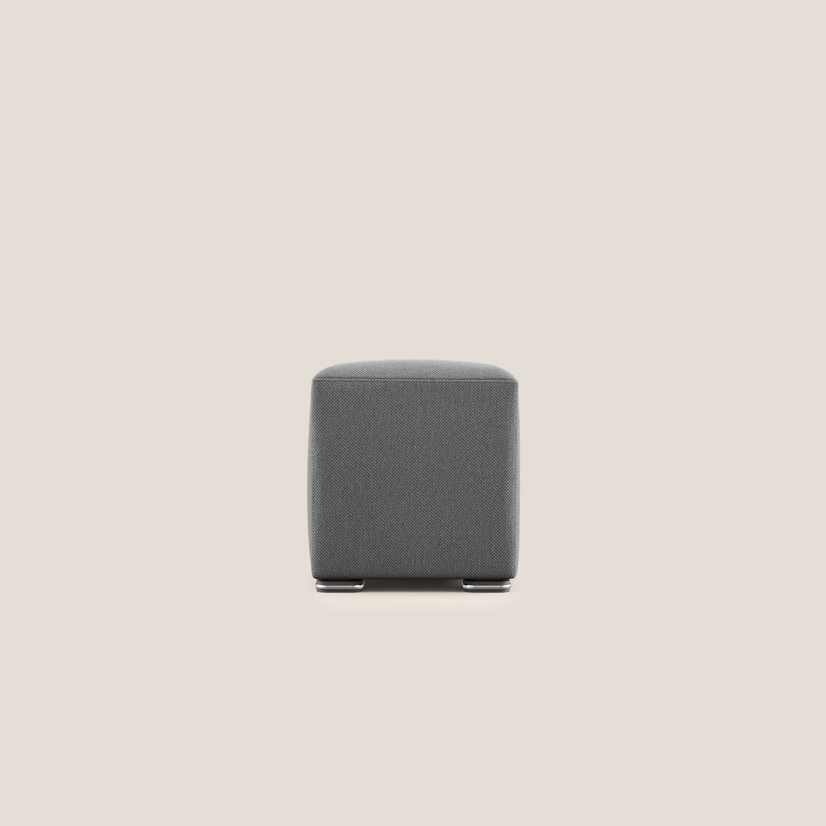 Cube pouf in tessuto morbido smacchiabile T05 antracite - divitt.sbs