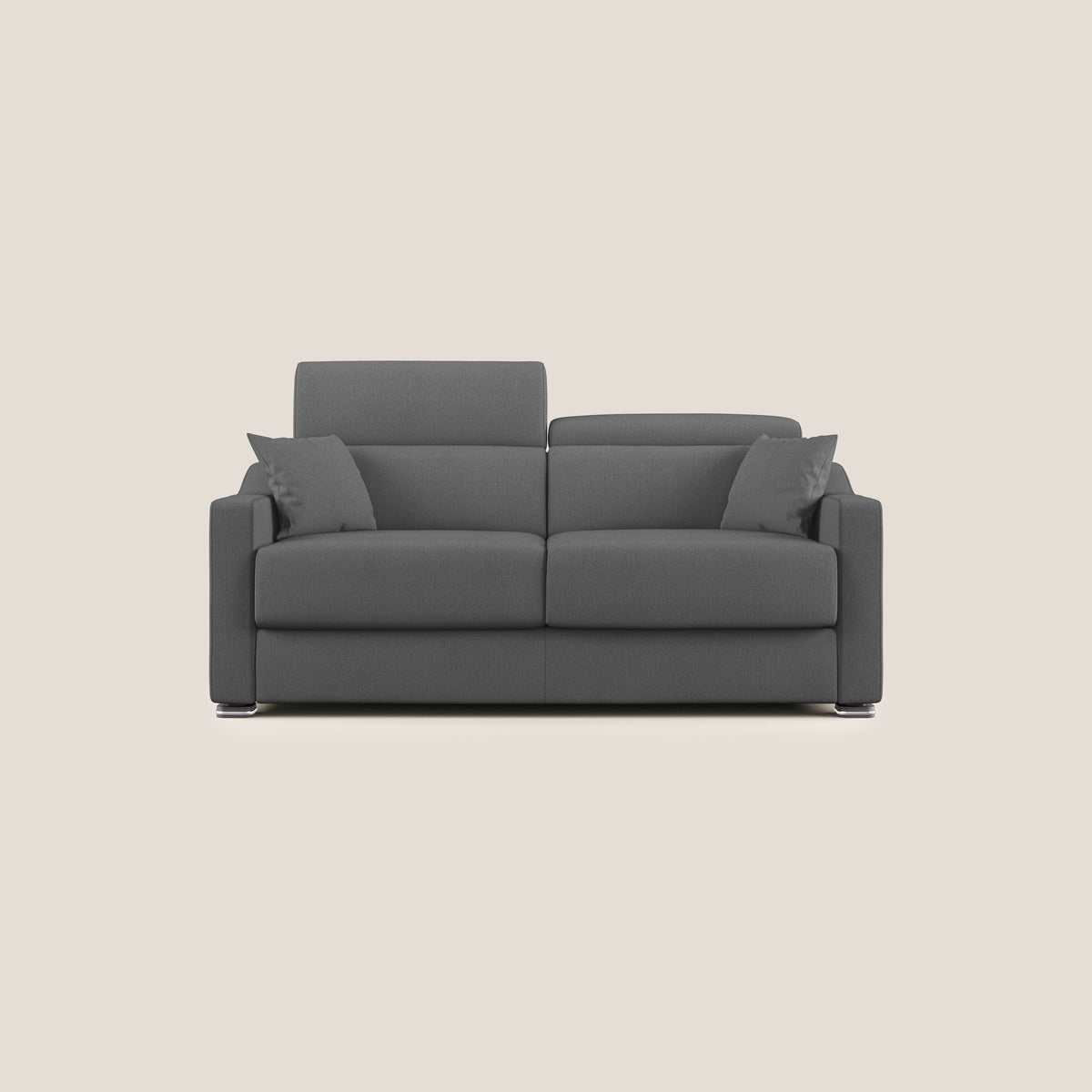 Amber divano letto matrimoniale in tessuto smacchiabile T05 antracite - divitt.sbs