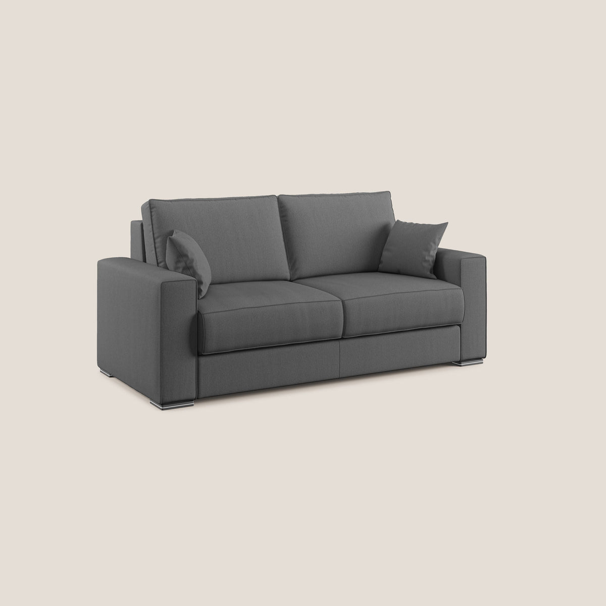 Dream Divano letto moderno dai morbidi cuscini in tessuto smacchiabile T05 antracite - divitt.sbs