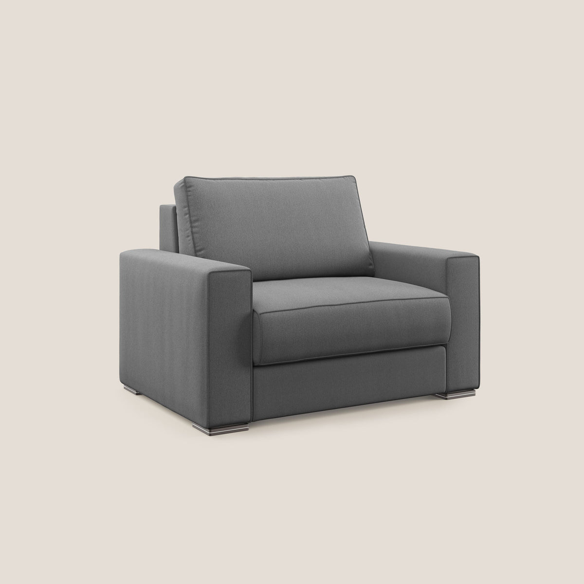 Dream poltrona letto in tessuto smacchiabile T05 antracite - divitt.sbs