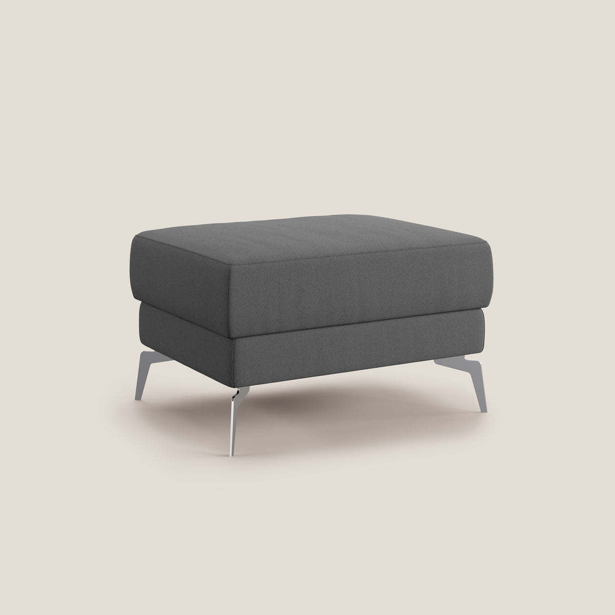 Star Pouf con piedini alti in tessuto smacchiabile T05 antracite - divitt.sbs