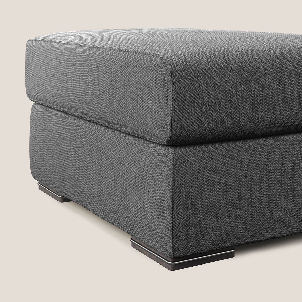 Sun pouf apribile contenitore in tessuto smacchiabile ad acqua T05 antracite - divitt.sbs