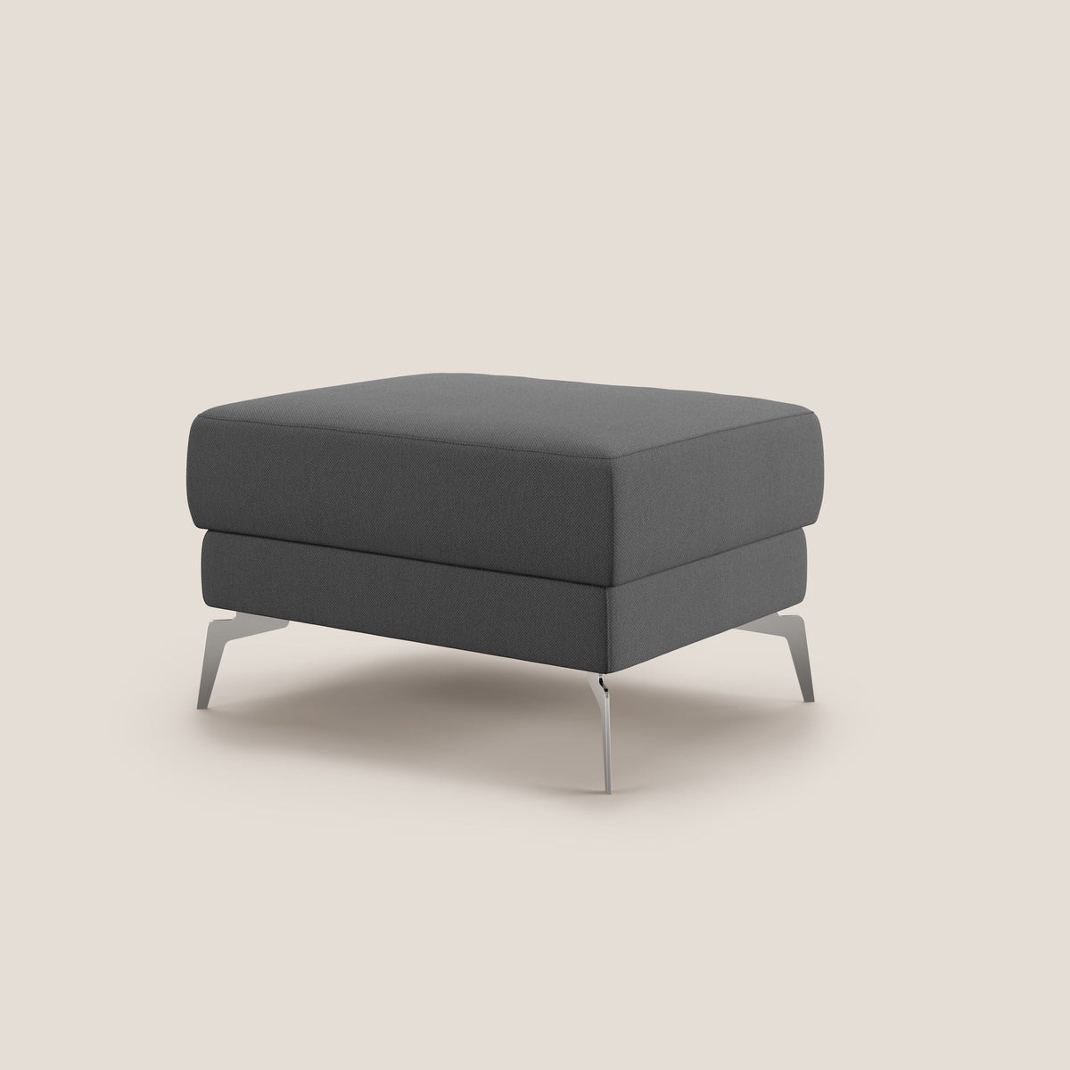 Star Pouf con piedini alti in tessuto smacchiabile T05 antracite - divitt.sbs