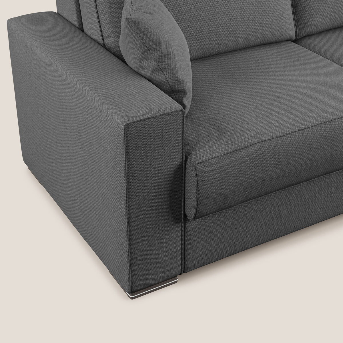 Dream Divano letto moderno dai morbidi cuscini in tessuto smacchiabile T05 antracite - divitt.sbs