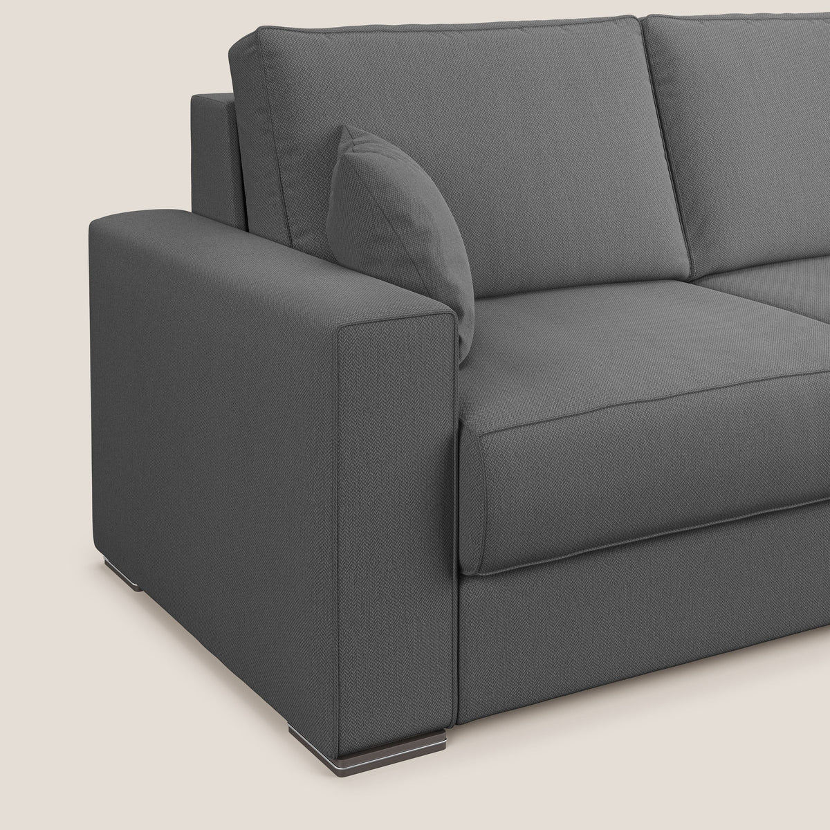Dream Divano letto angolare in tessuto smacchiabile T05 antracite - divitt.sbs